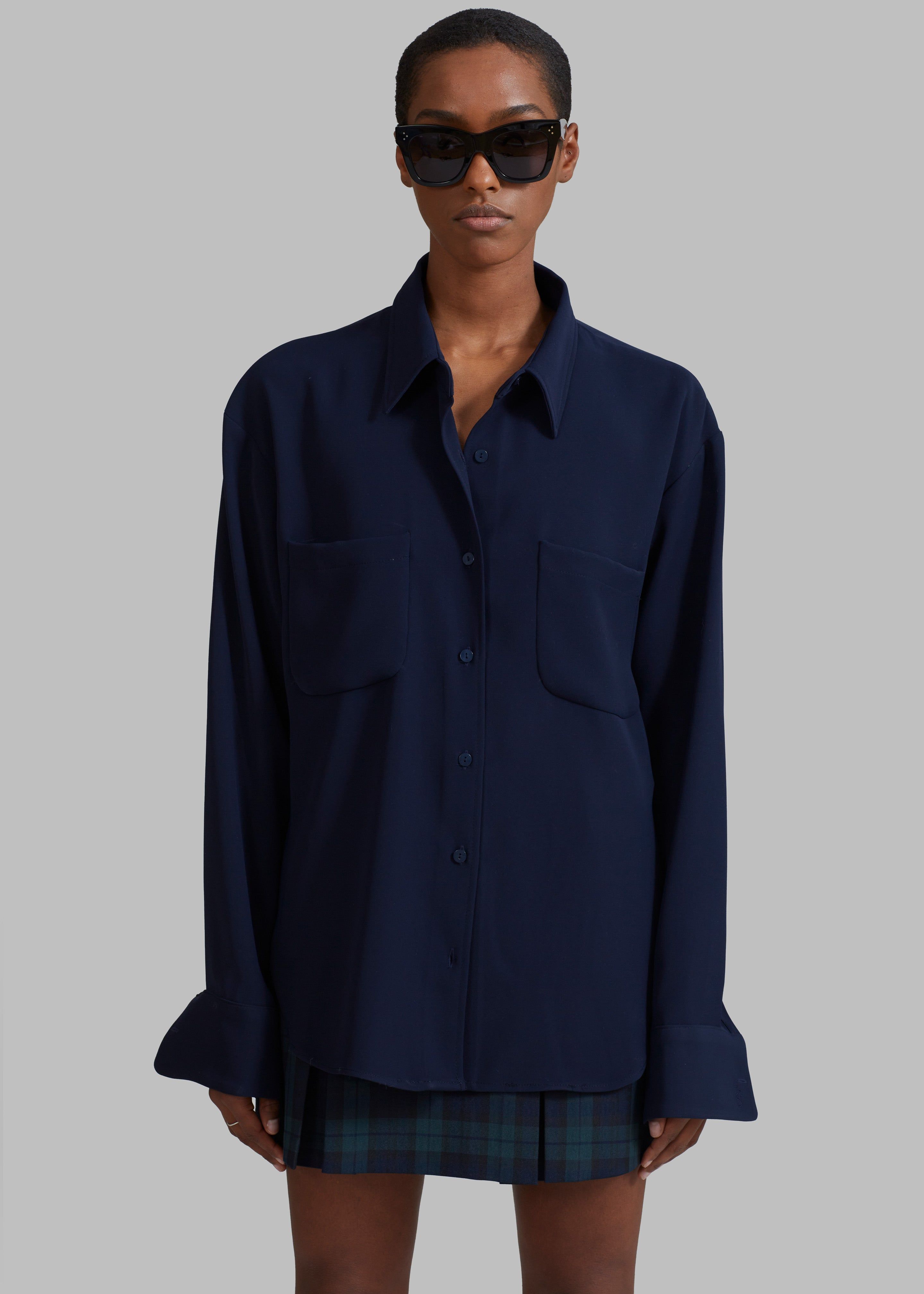 Macie Pocket Shirt - Navy sold by Frankie Shop product image thumbnail 2