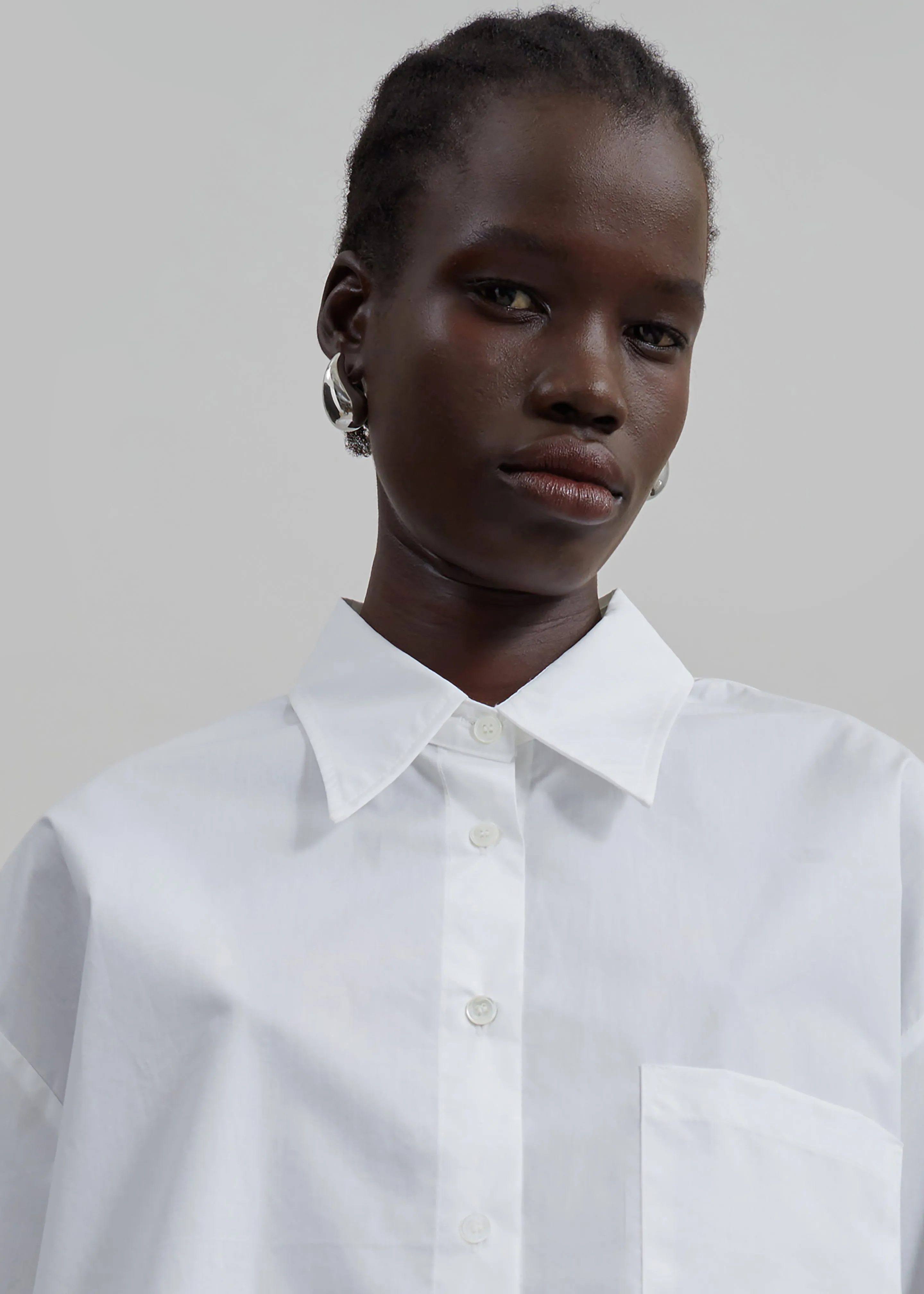 Odem Cropped Shirt - White sold by Frankie Shop product image thumbnail 5