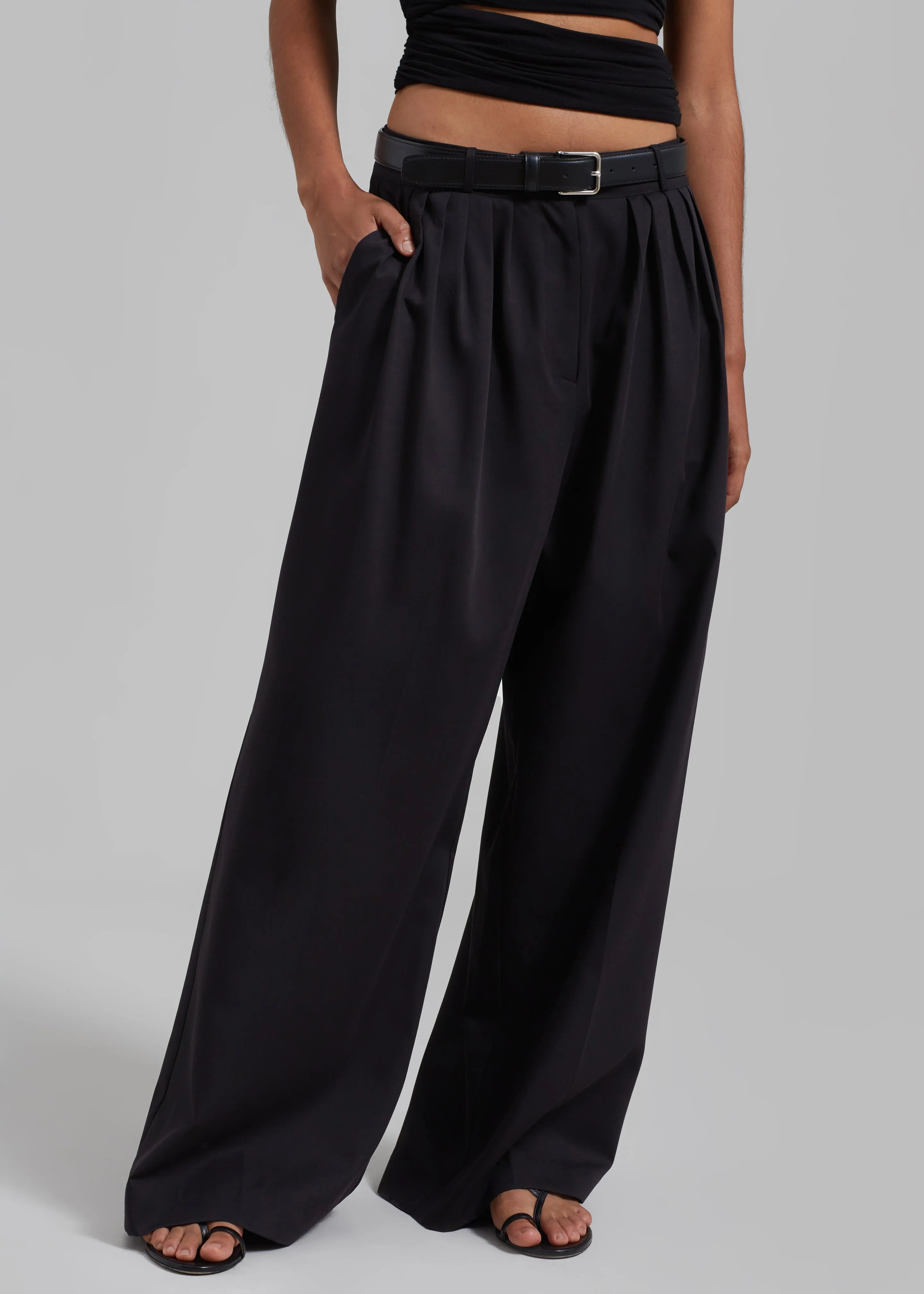 Catalina Pleated Trousers - Black sold by Frankie Shop product image thumbnail 5