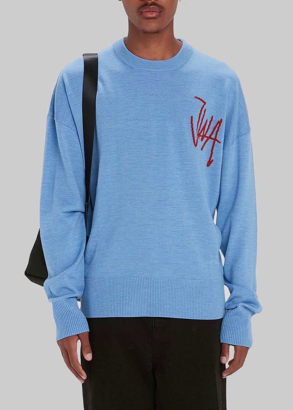 JW Anderson JWA Crewneck Jumper - Light Blue sold by Frankie Shop product image thumbnail 5