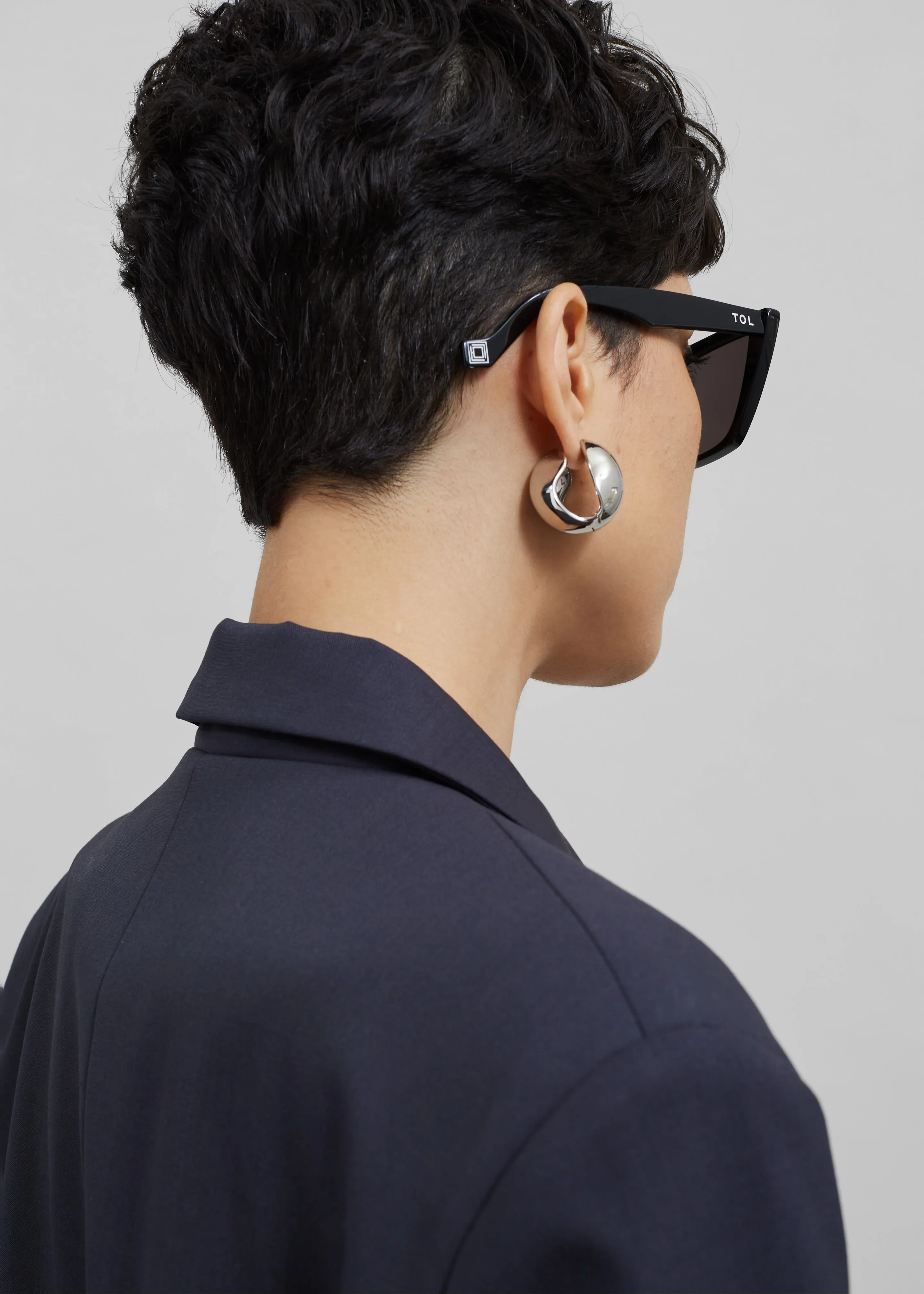 Coperni The Logo Earrings - Silver sold by Frankie Shop product image thumbnail 4