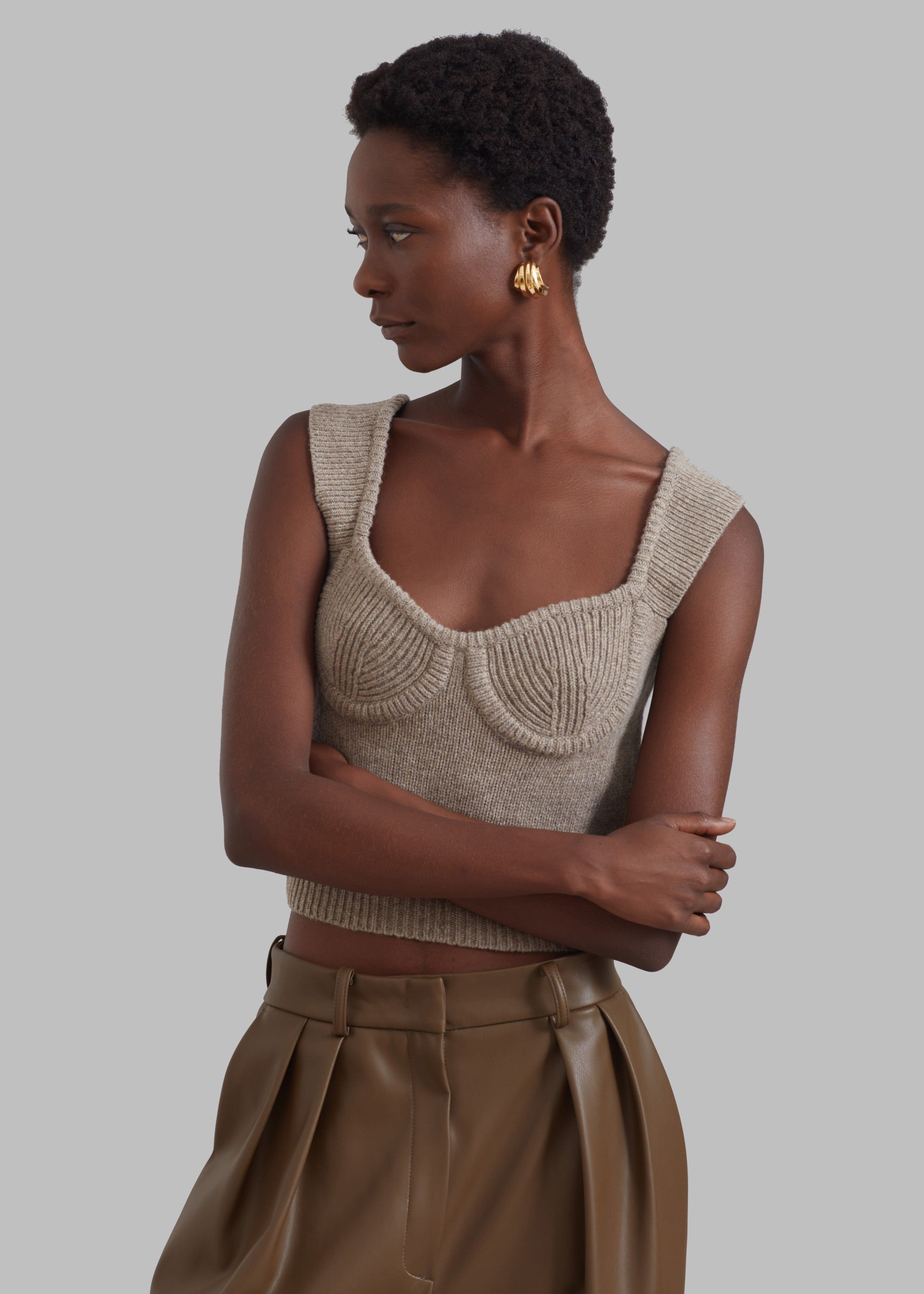 The Garment Canada Bra Vest - Hazelnut sold by Frankie Shop product image thumbnail 3