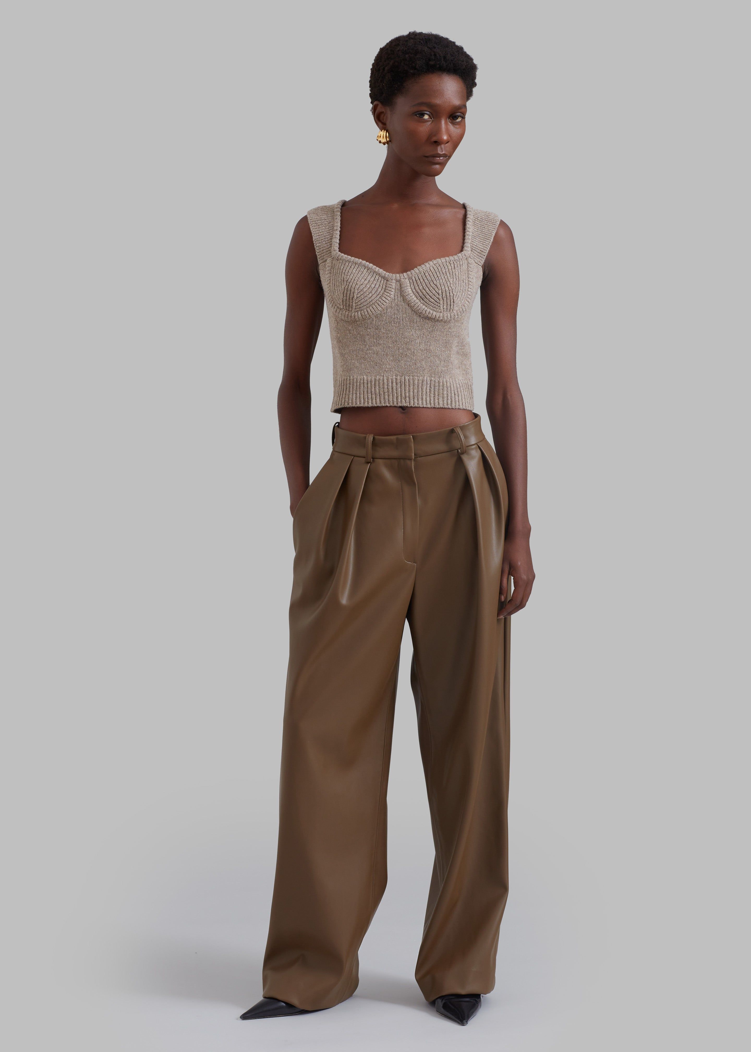 The Garment Canada Bra Vest - Hazelnut sold by Frankie Shop