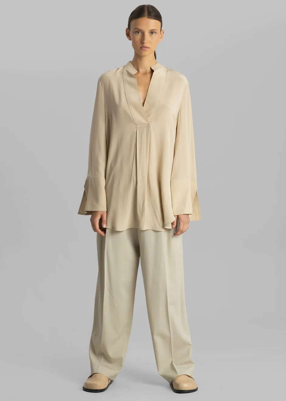 By Malene Birger Flaiy Silk Blouse - Nature sold by Frankie Shop product image thumbnail 5