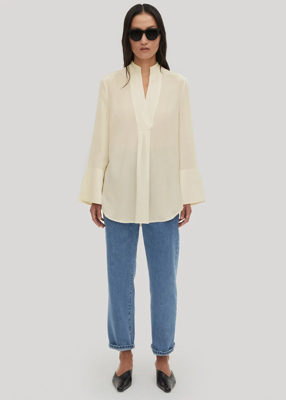 By Malene Birger Flaiy Silk Blouse - Nature sold by Frankie Shop product image thumbnail 4