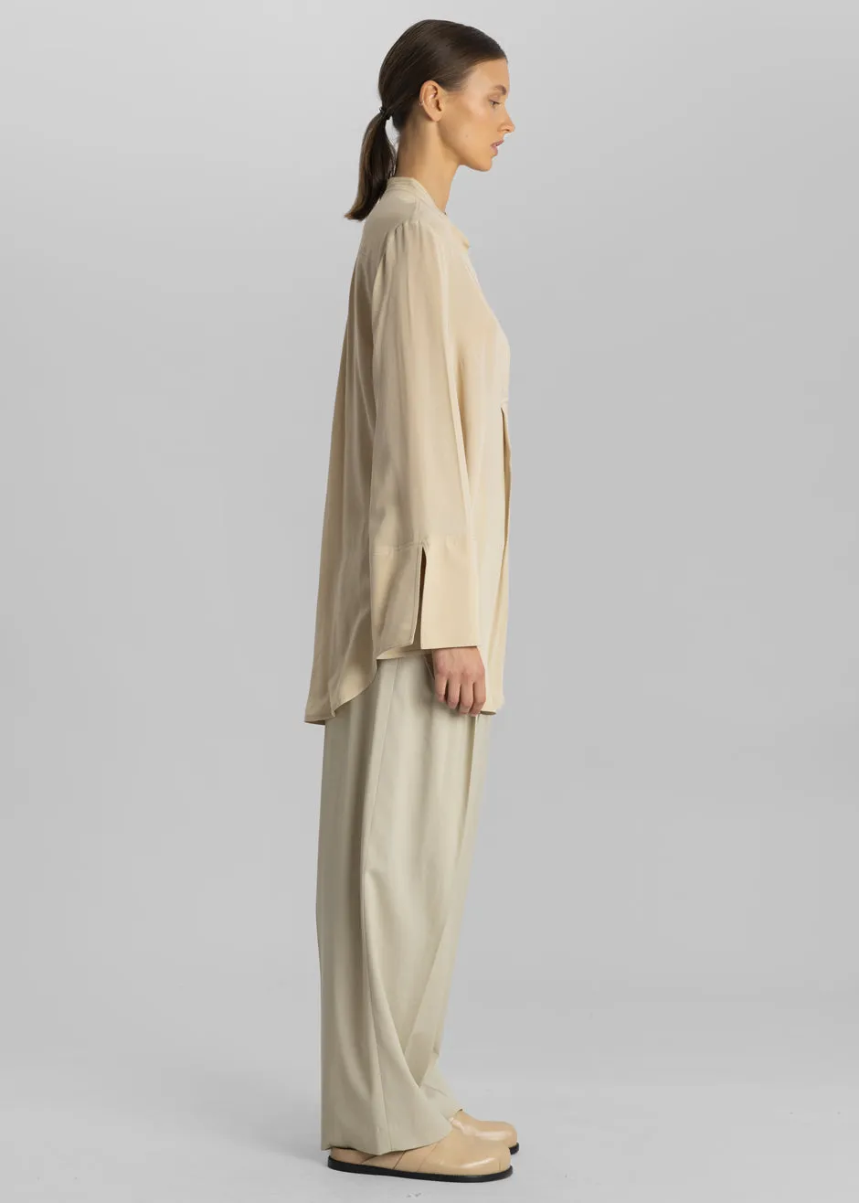 By Malene Birger Flaiy Silk Blouse - Nature sold by Frankie Shop product image thumbnail 2