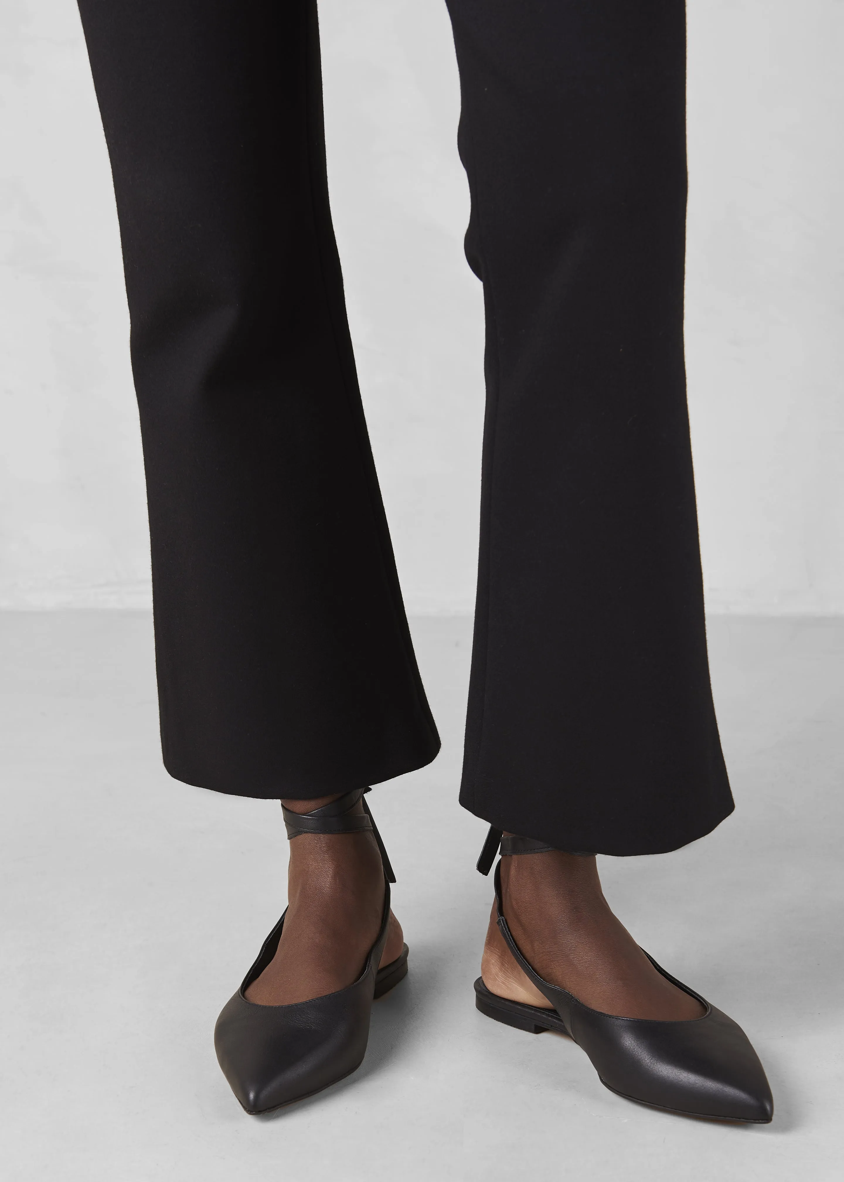 Alohas Ribbon Black Leather Ballet Flats - Black sold by Frankie Shop product image thumbnail 3