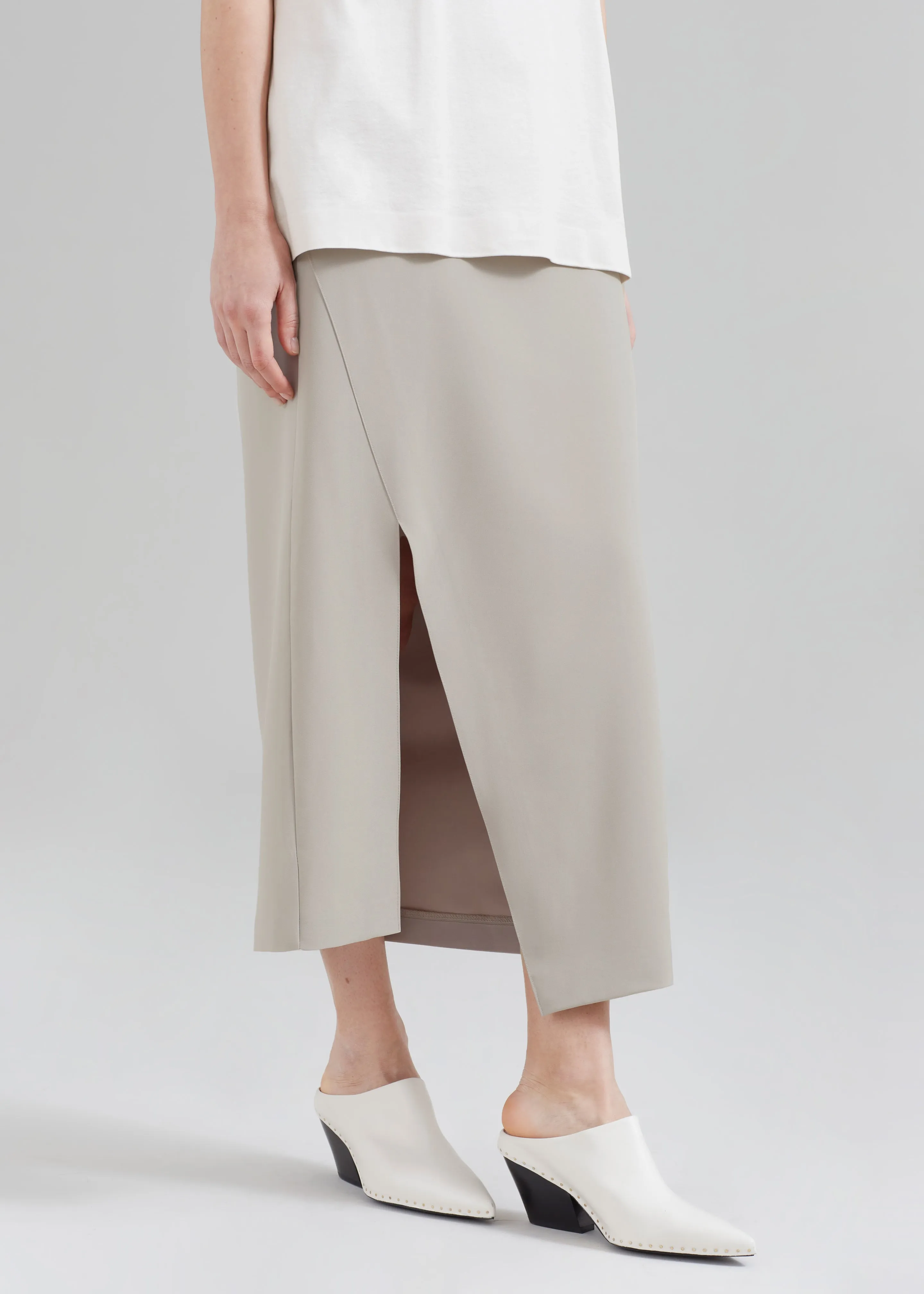 Joy Side Slit Midi Skirt - Beige sold by Frankie Shop product image thumbnail 3
