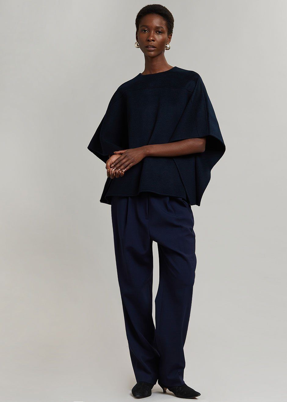 Charlie Short Cape - Deep Navy sold by Frankie Shop