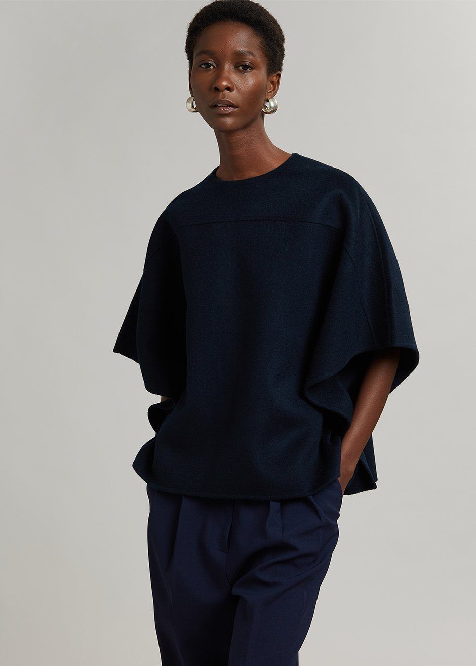 Charlie Short Cape - Deep Navy sold by Frankie Shop product image thumbnail 7