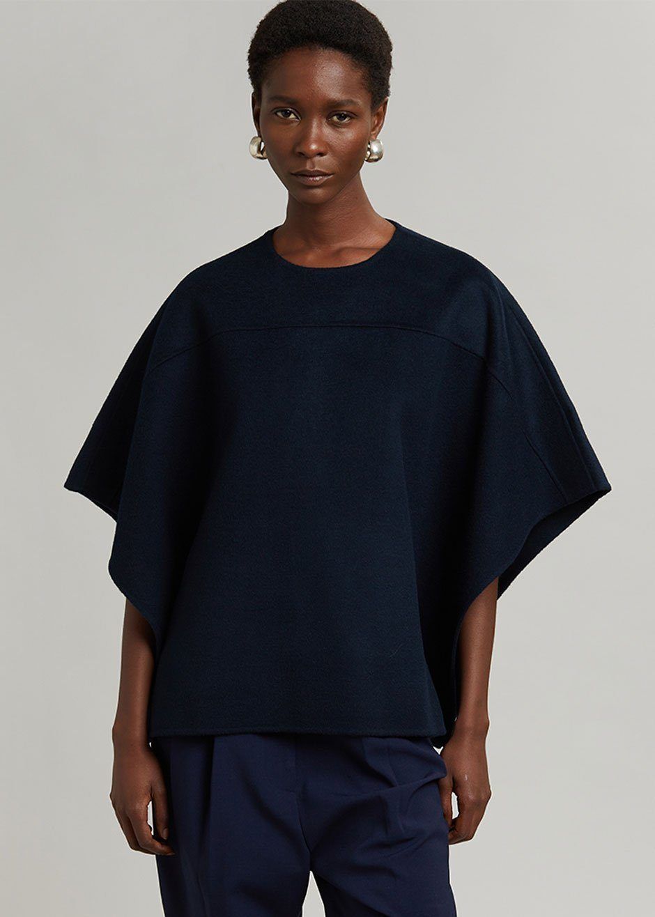 Charlie Short Cape - Deep Navy sold by Frankie Shop product image thumbnail 3