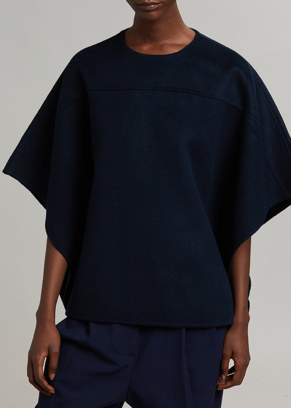 Charlie Short Cape - Deep Navy sold by Frankie Shop product image thumbnail 5