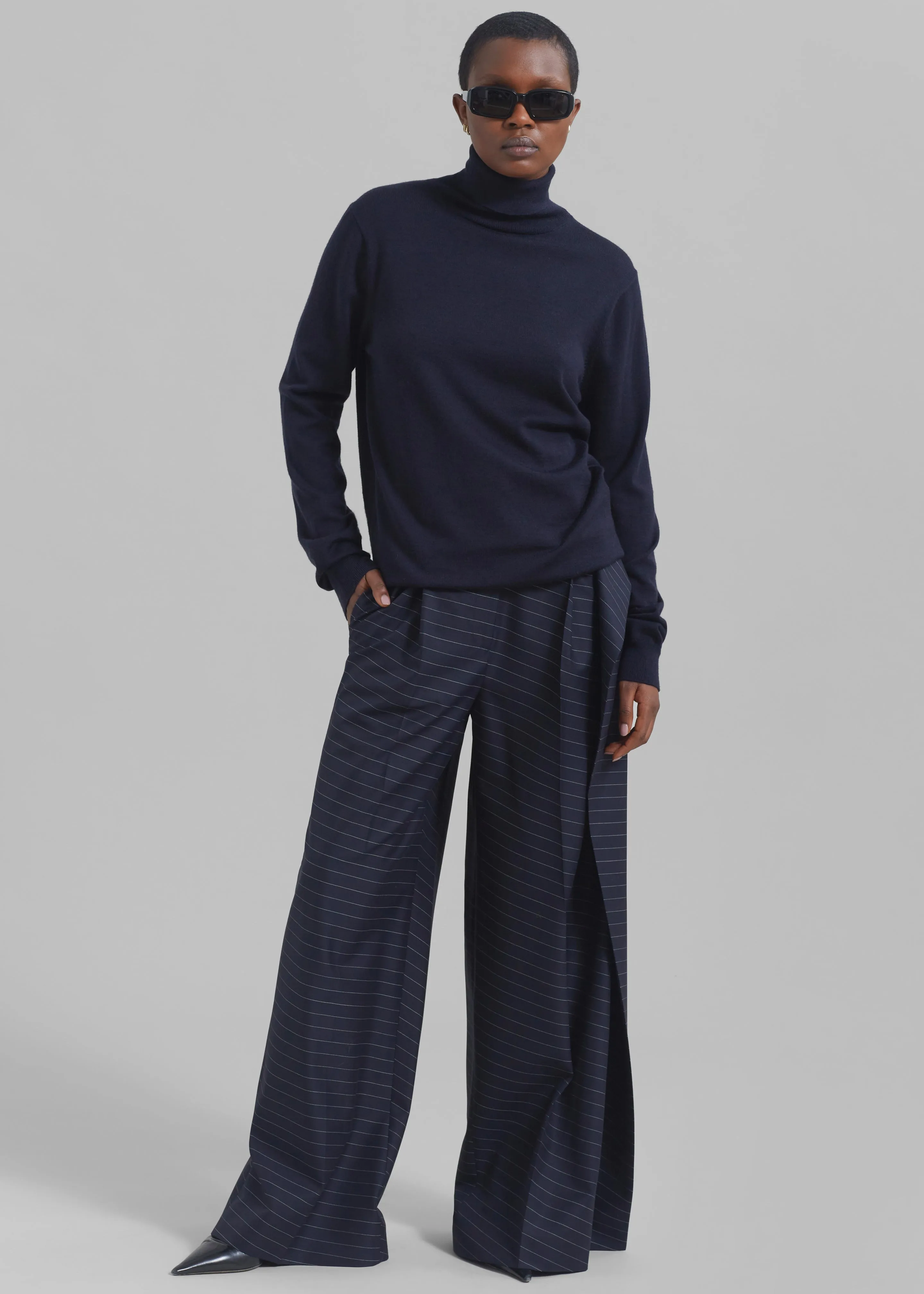 JW Anderson Side Panel Trousers - Navy sold by Frankie Shop product image thumbnail 2