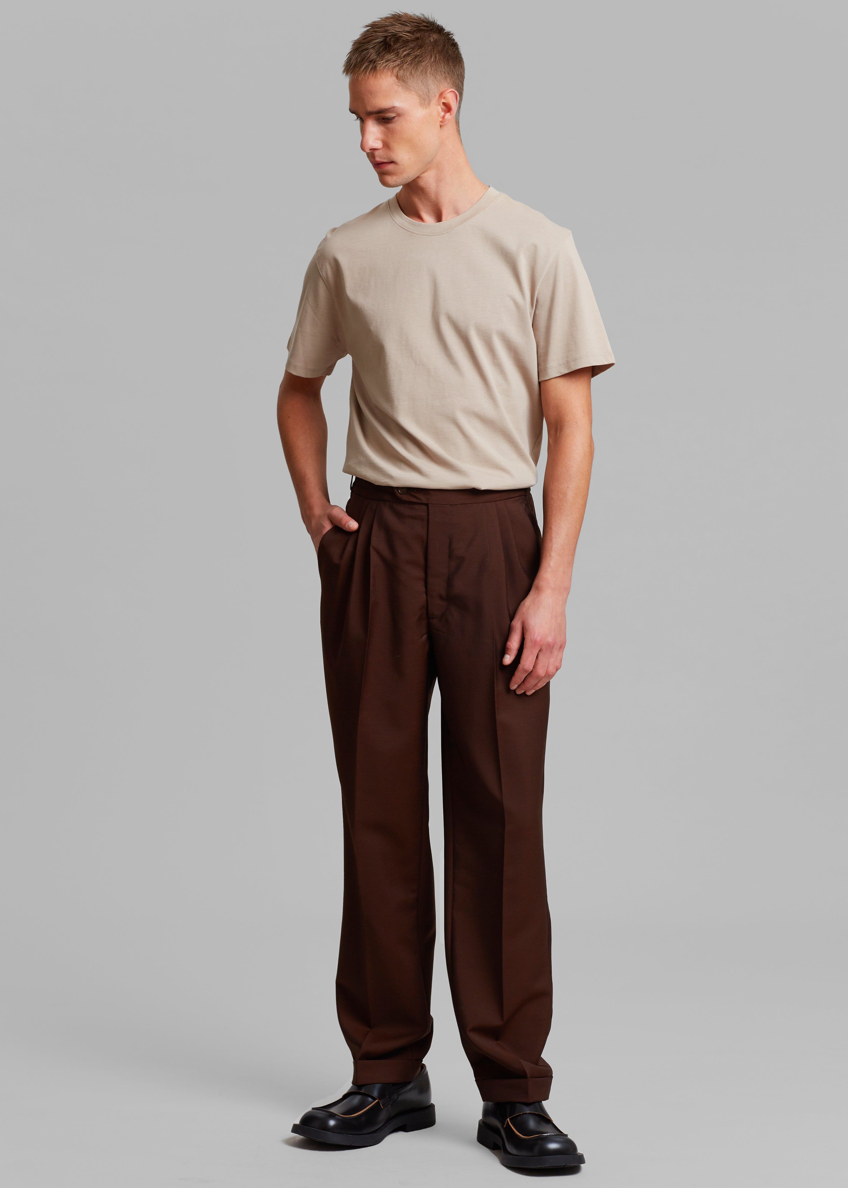 Róhe Otis Trousers - Dark Brown sold by Frankie Shop