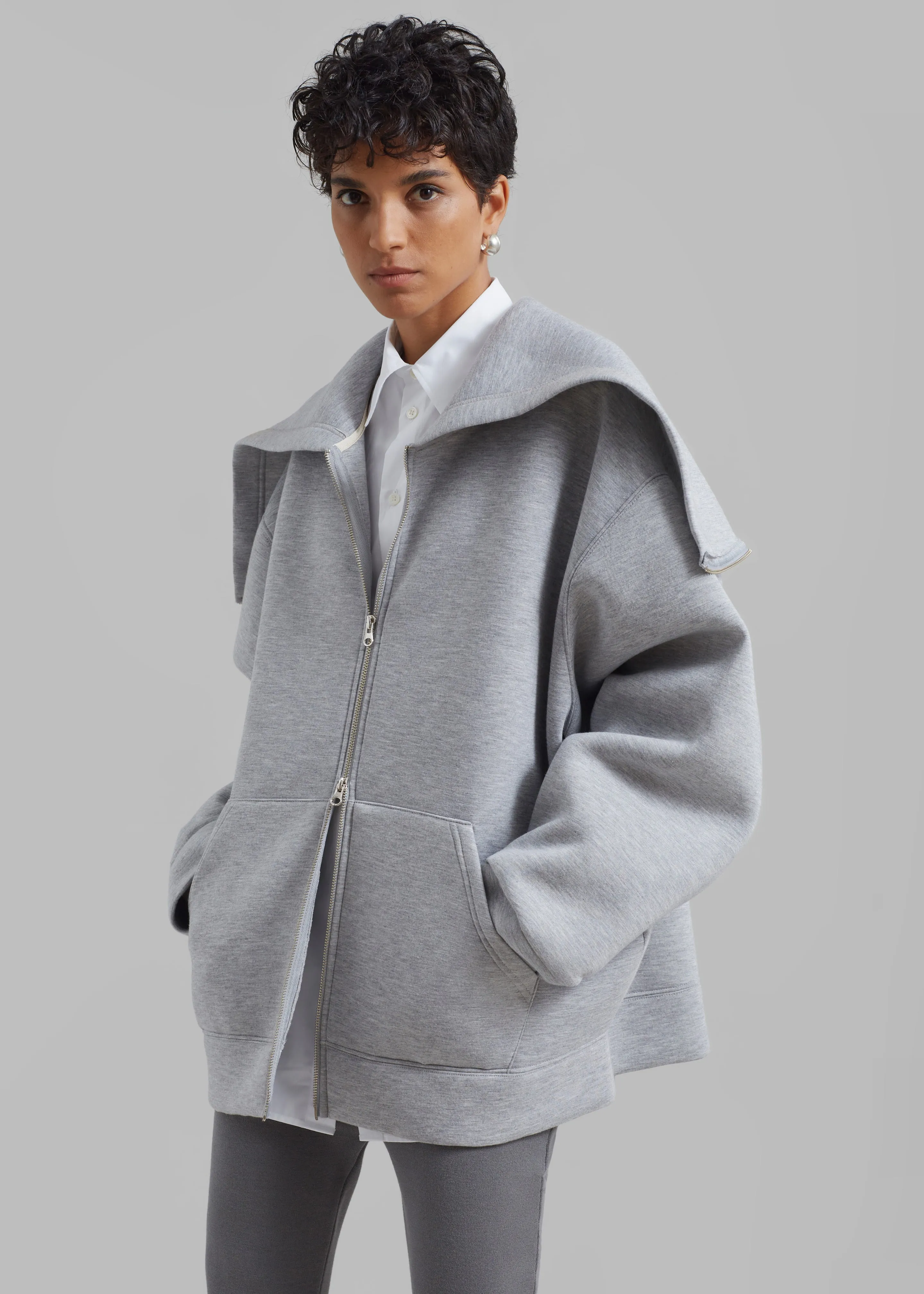 Denton Oversized Hoodie - Grey sold by Frankie Shop product image thumbnail 4