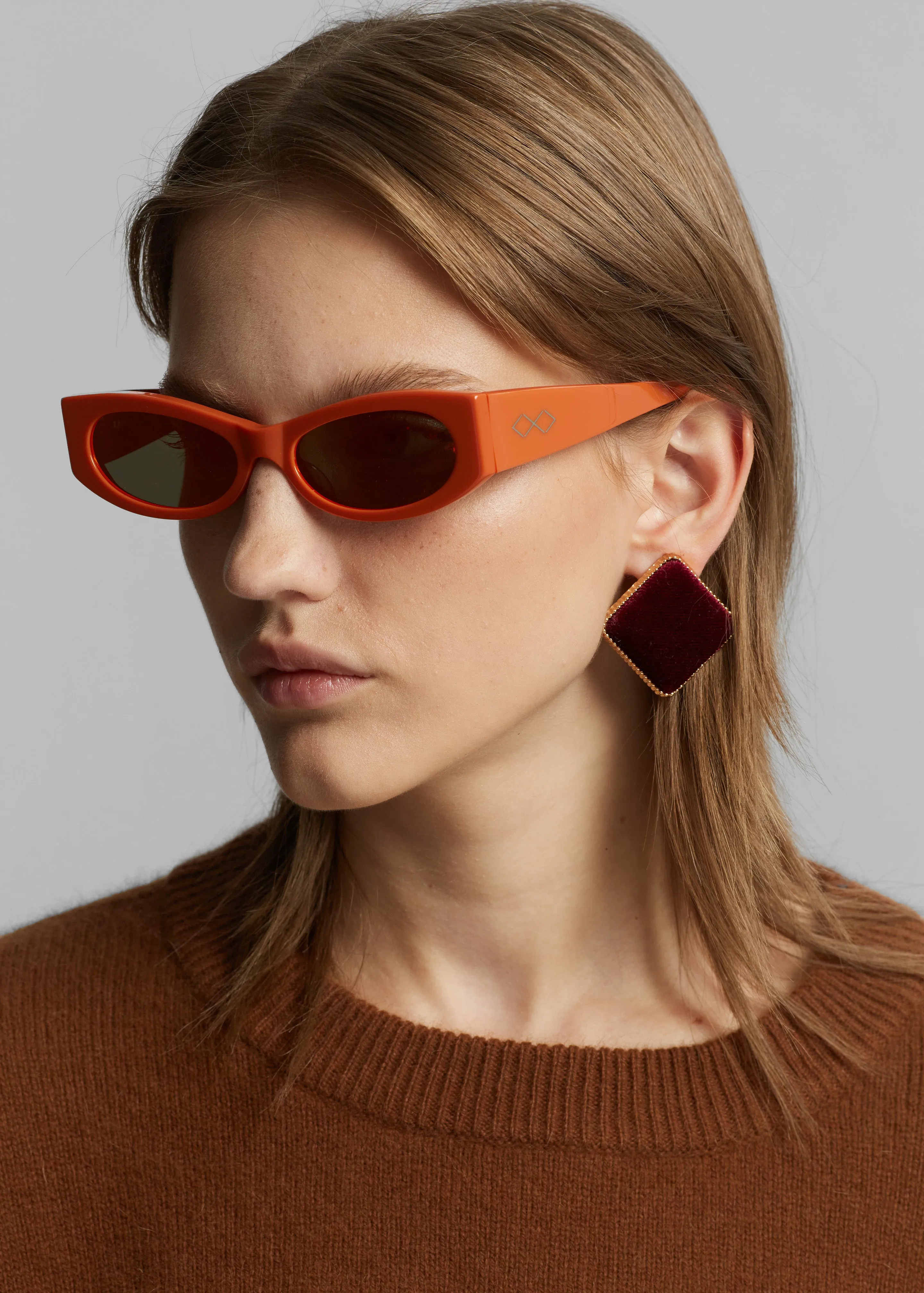 Karen Wazen Ciara Sunglasses - Carrot sold by Frankie Shop product image thumbnail 4