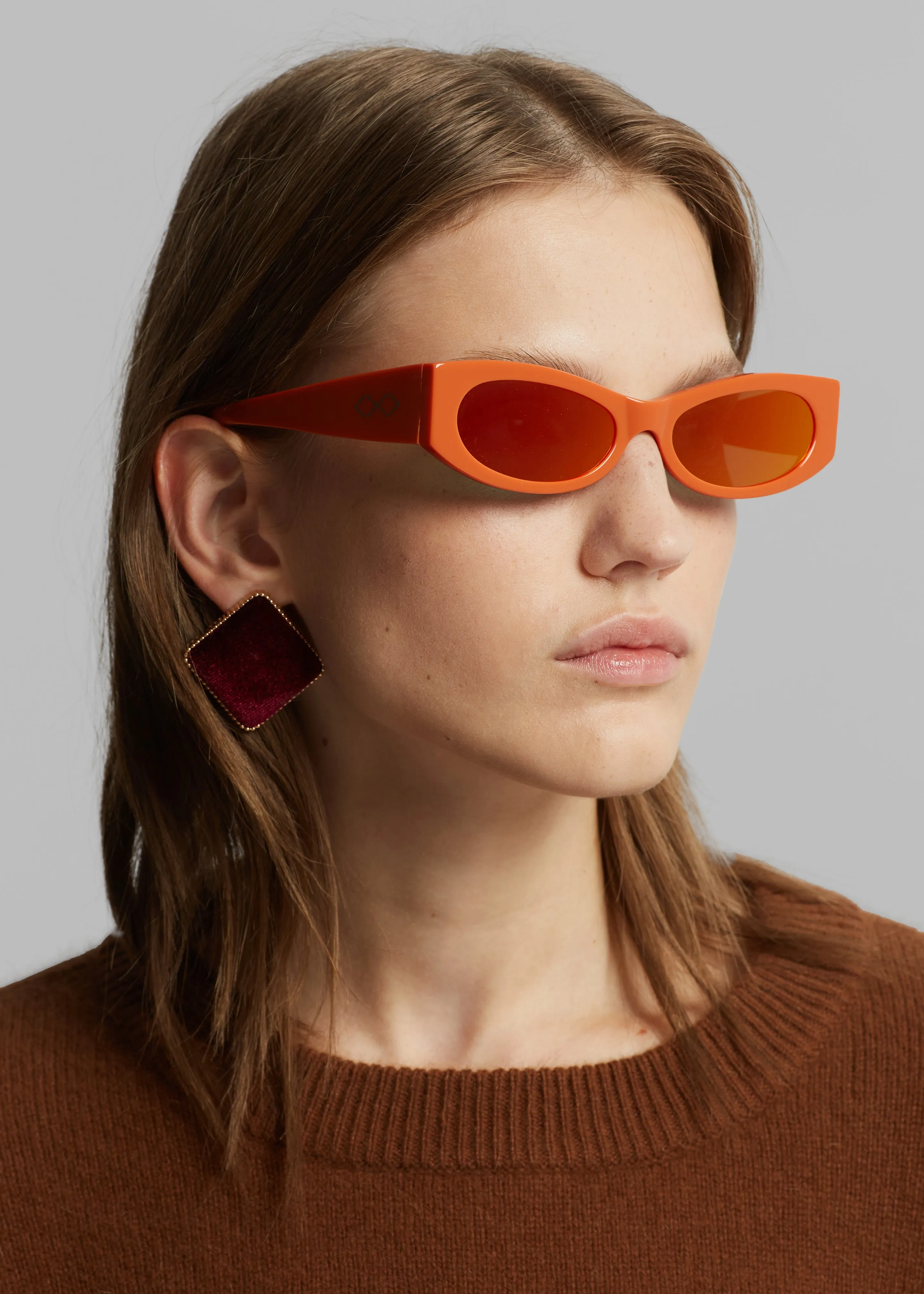Karen Wazen Ciara Sunglasses - Carrot sold by Frankie Shop product image thumbnail 3
