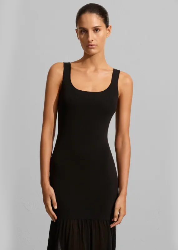 Matteau Drop Waist Knit Dress - Black made by Frankie Shop