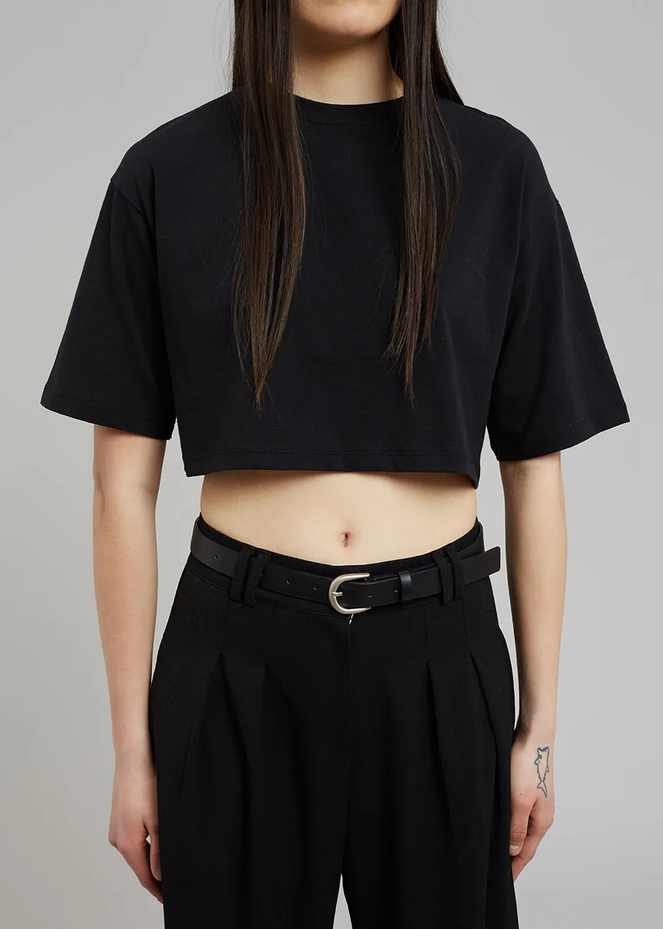 Karina Cropped T-Shirt - Black sold by Frankie Shop product image thumbnail 3