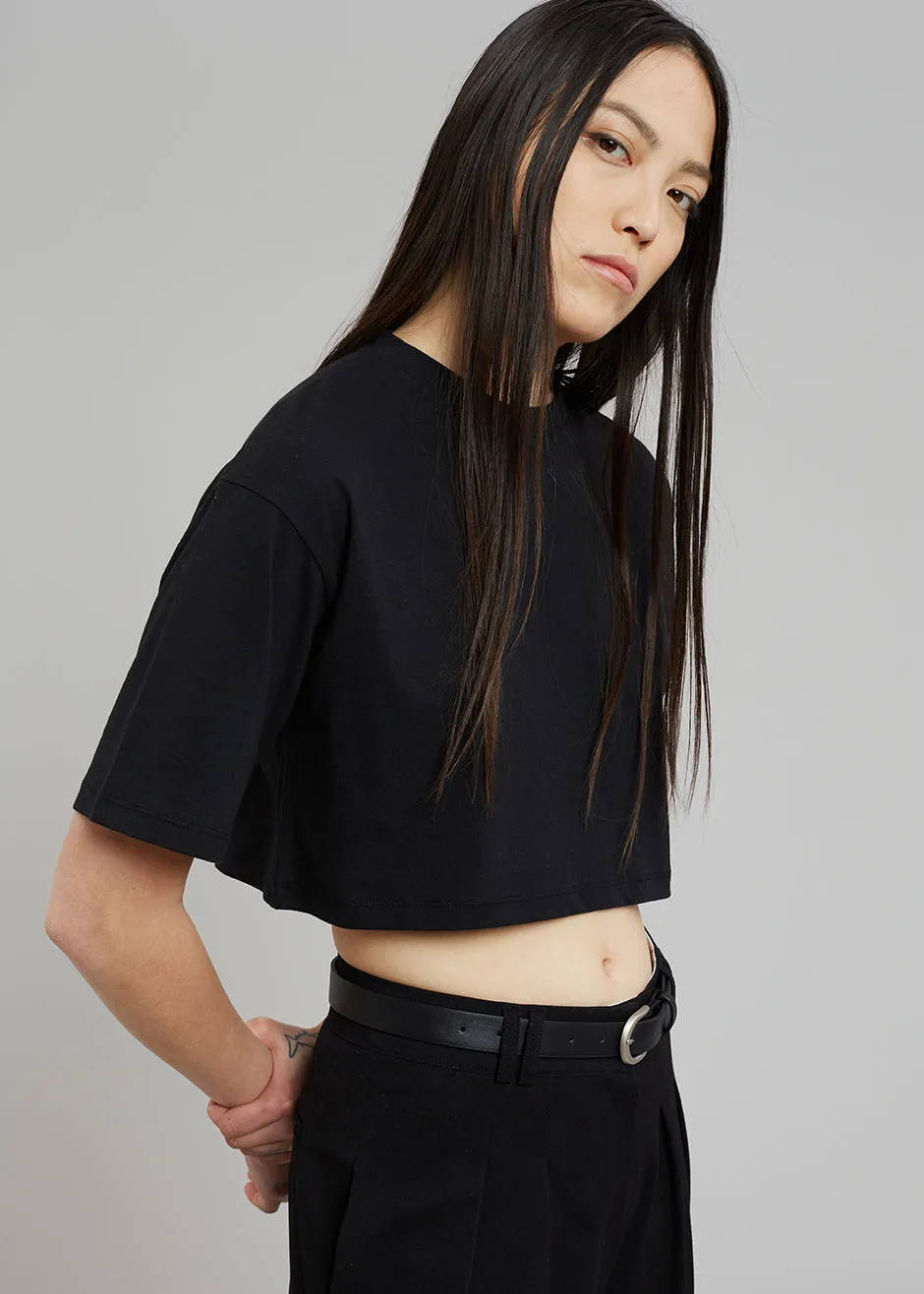 Karina Cropped T-Shirt - Black sold by Frankie Shop product image thumbnail 2