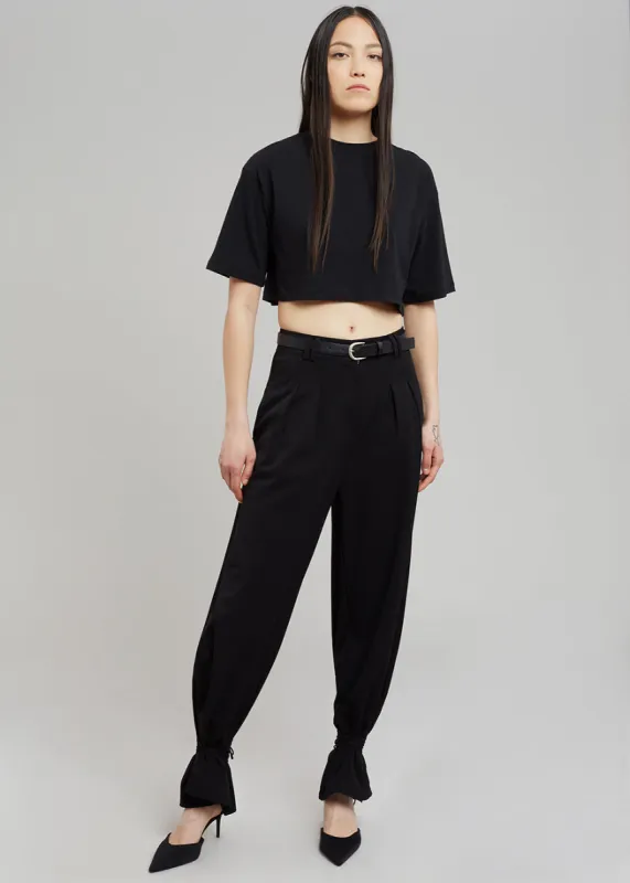 Karina Cropped T-Shirt - Black sold by Frankie Shop