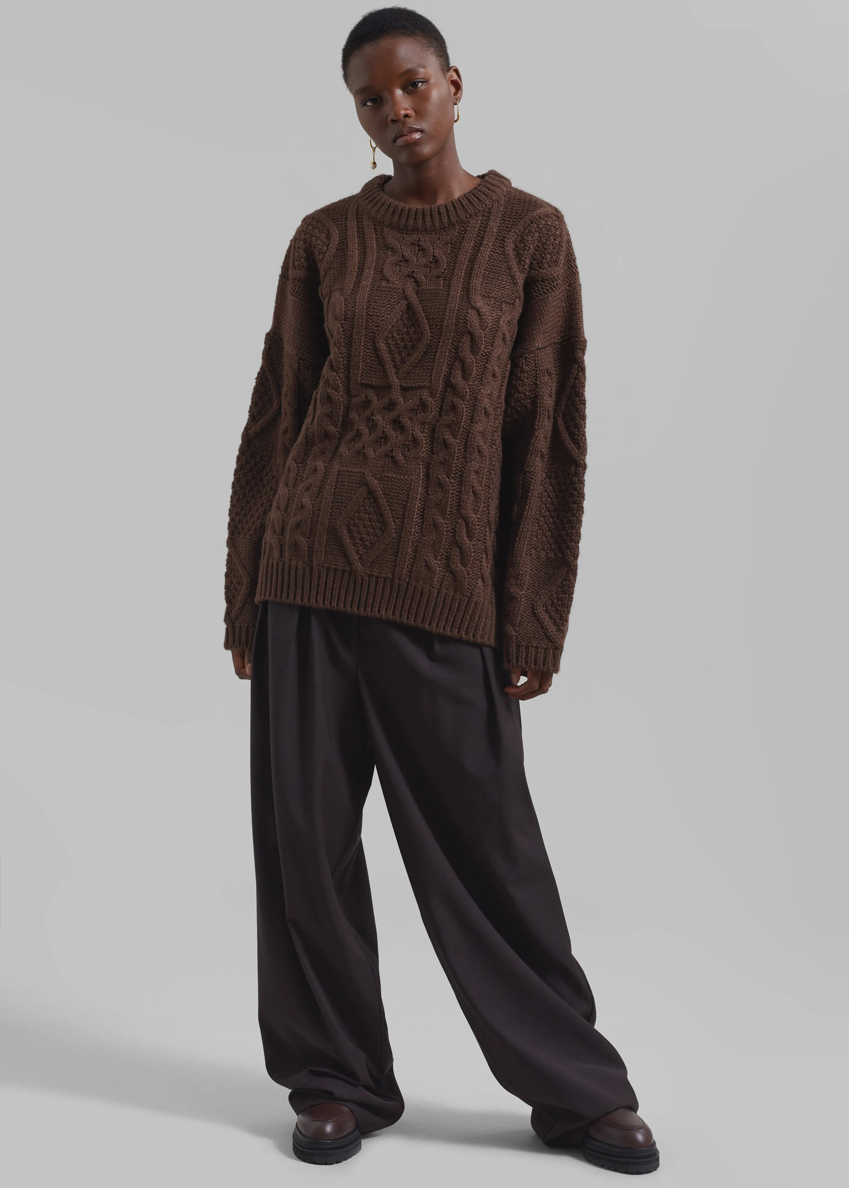 Ripley Pleated Trousers - Brown sold by Frankie Shop product image thumbnail 4