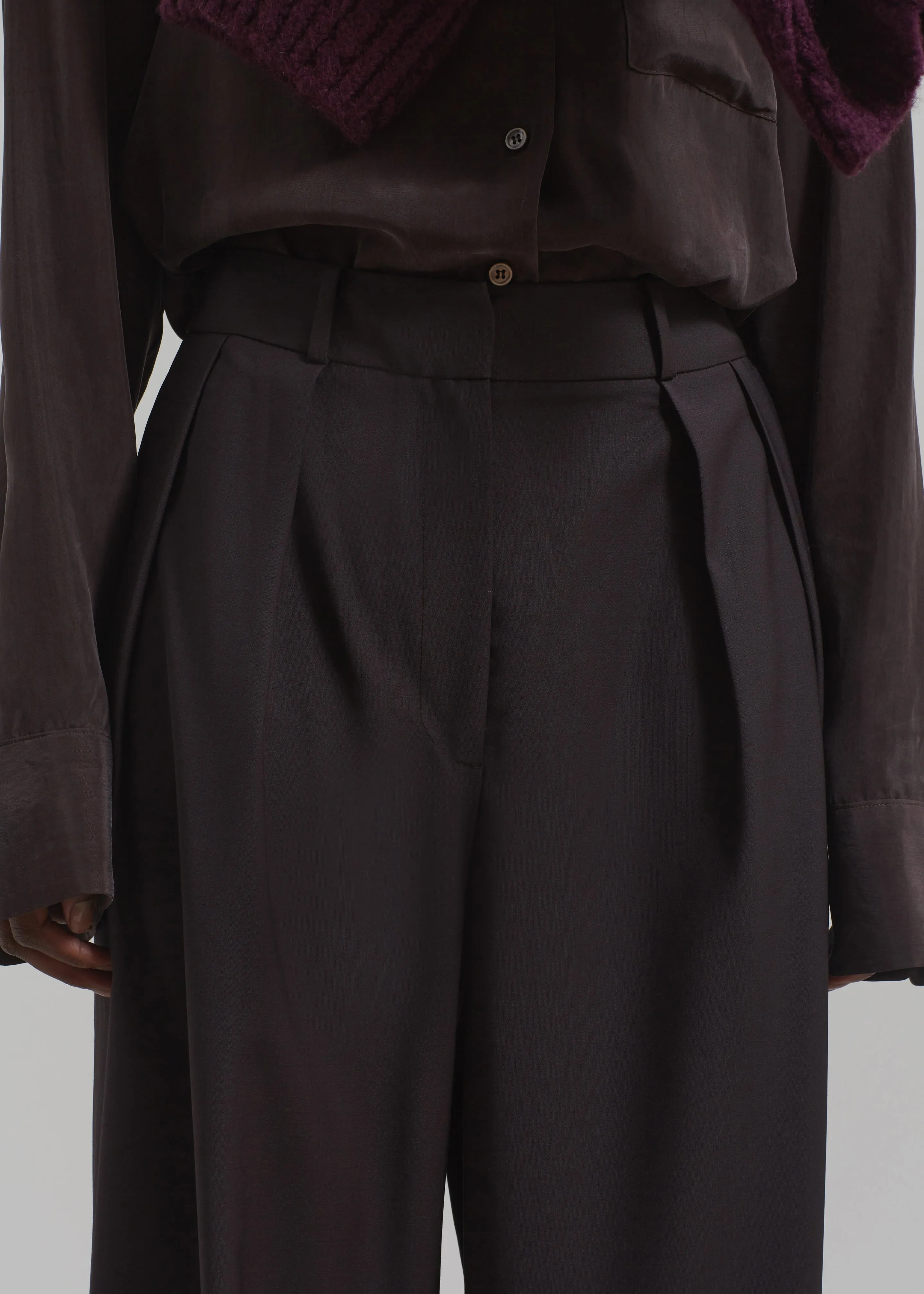 Ripley Pleated Trousers - Brown sold by Frankie Shop product image thumbnail 3