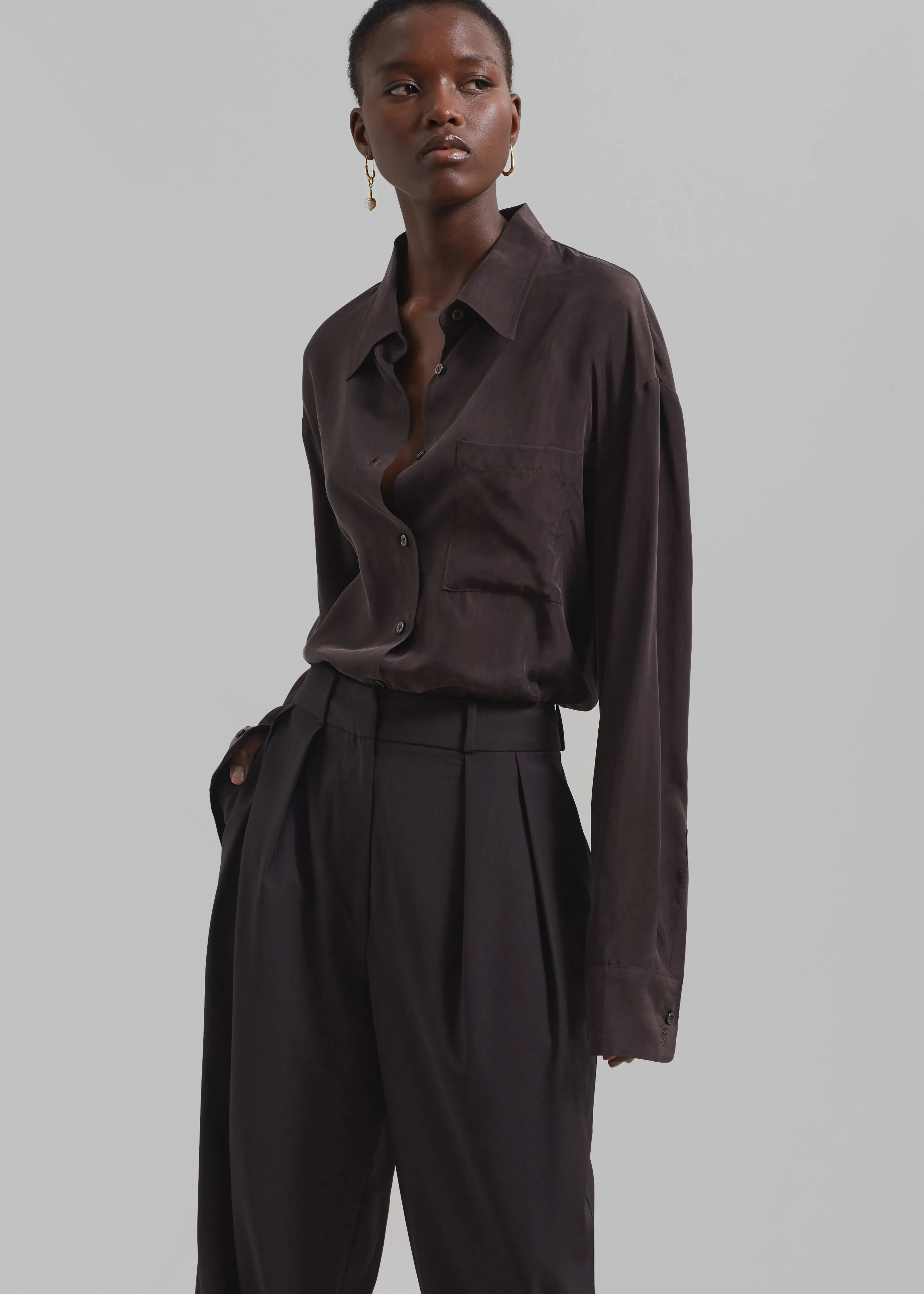 Ripley Pleated Trousers - Brown sold by Frankie Shop product image thumbnail 5