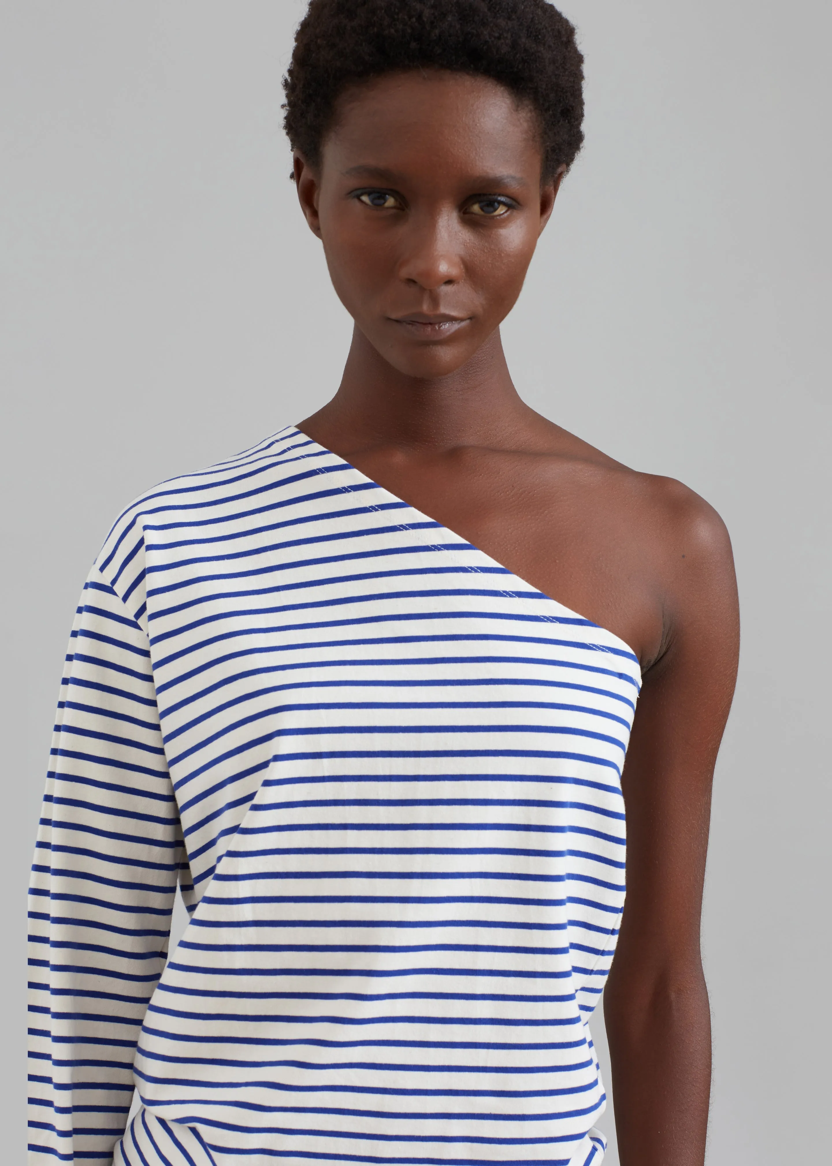 Jean One Shoulder Top - Blue Stripe sold by Frankie Shop product image thumbnail 2