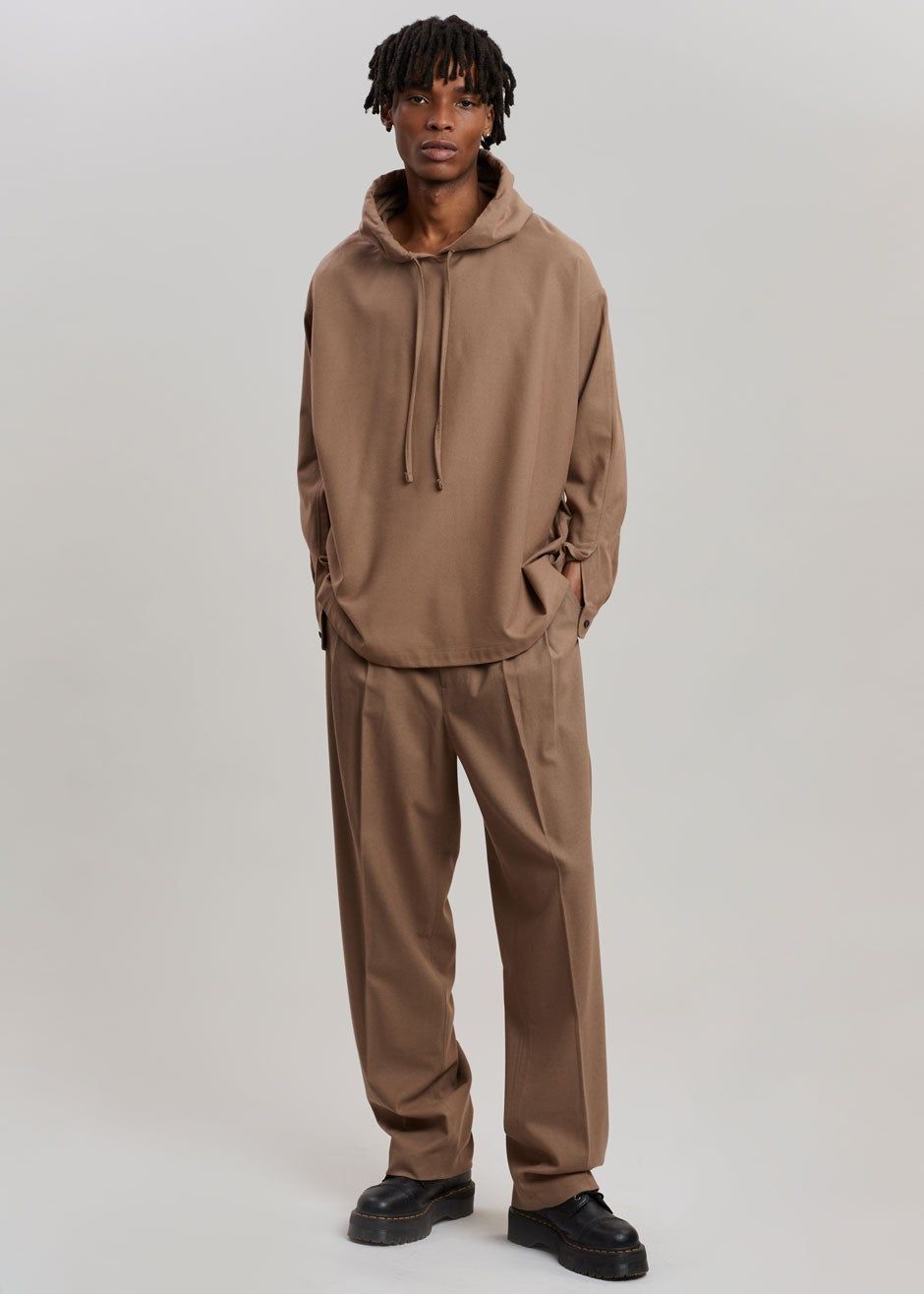Heith Flanelle Hoodie - Hazelnut sold by Frankie Shop