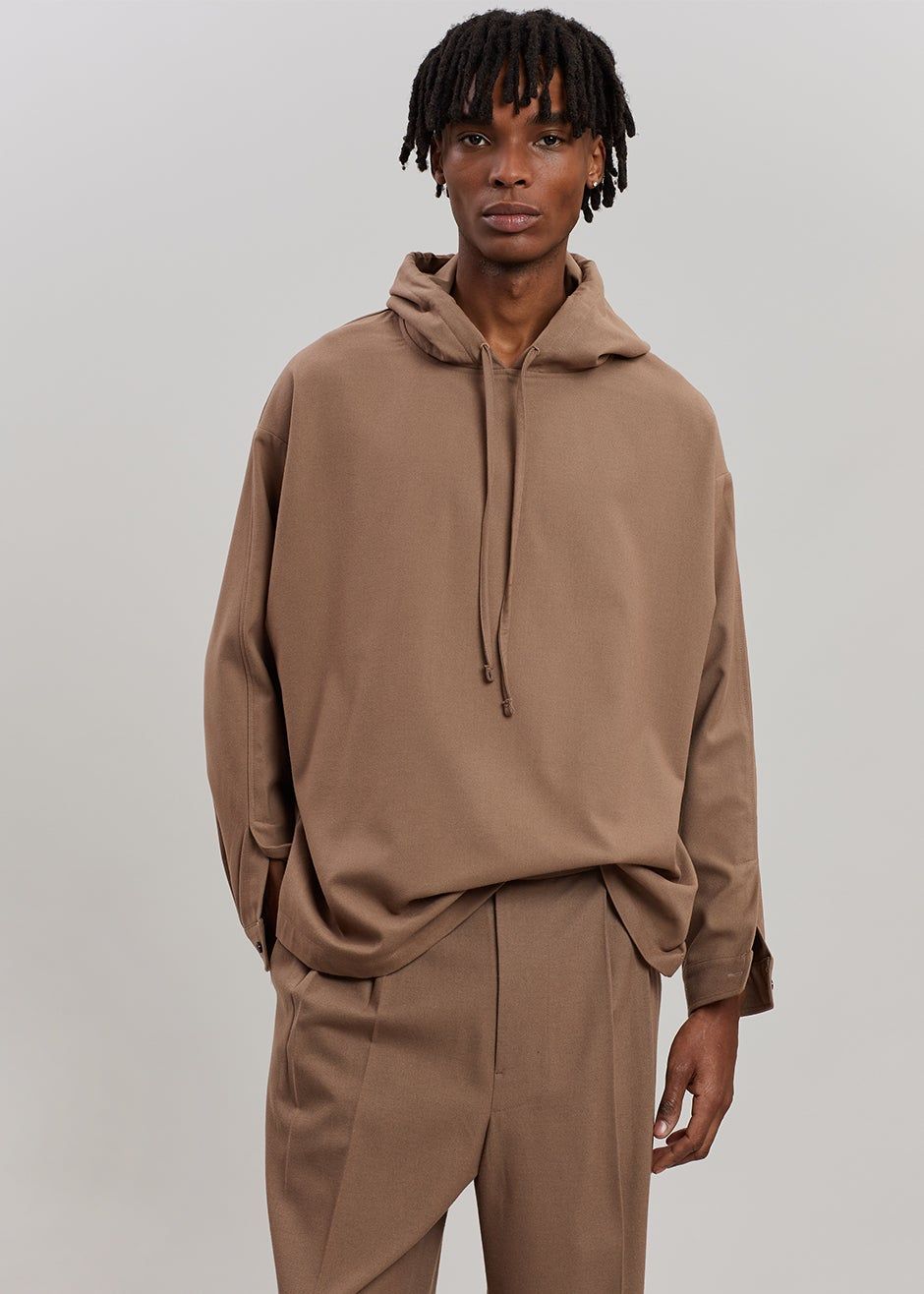 Heith Flanelle Hoodie - Hazelnut sold by Frankie Shop product image thumbnail 5