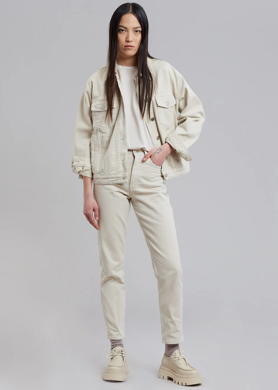 Gestuz Dena HW Mom Twill Jeans - Moonbeam sold by Frankie Shop