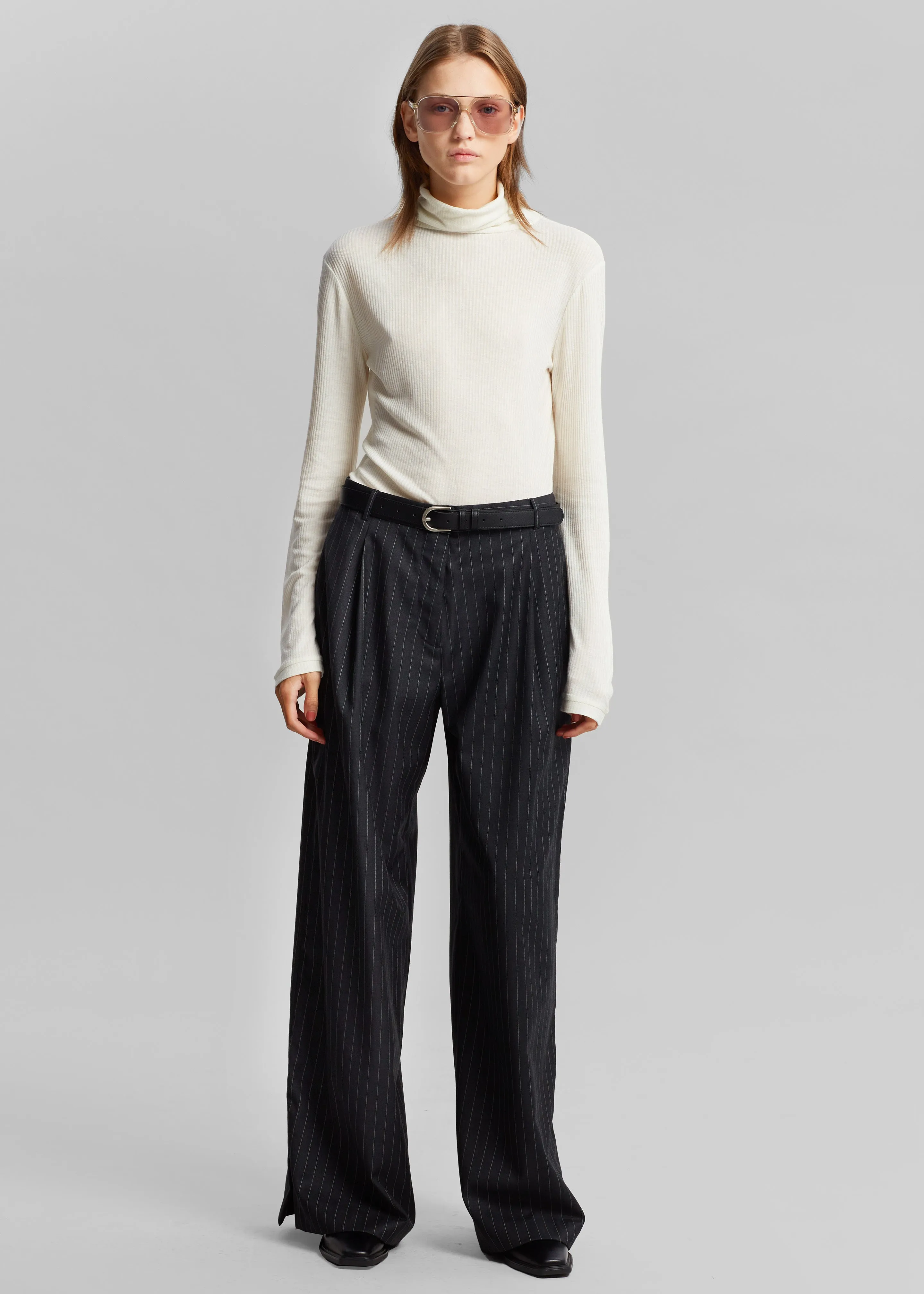 Loulou Studio Gallinara Knitted Turtleneck - Ivory sold by Frankie Shop product image thumbnail 2