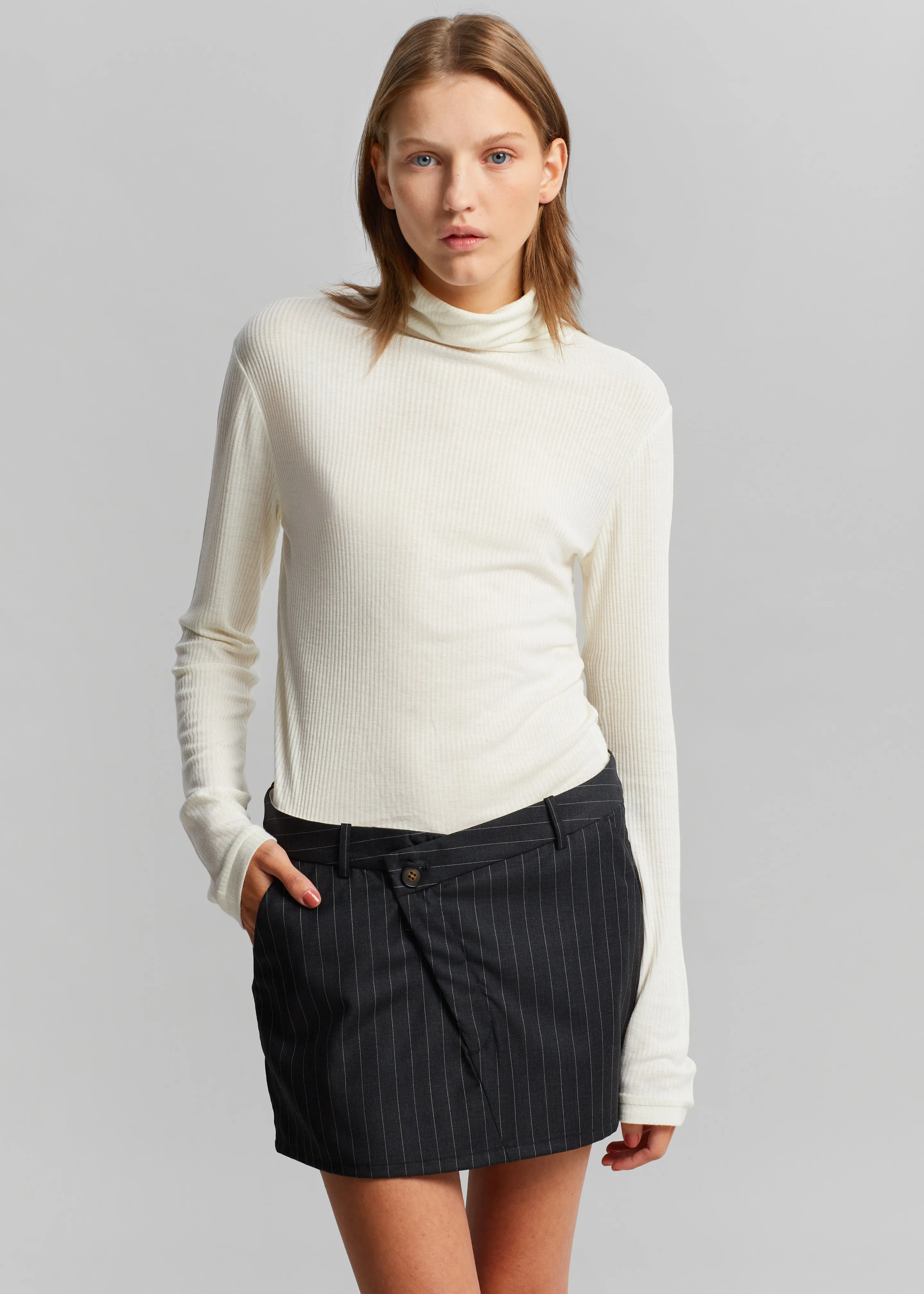 Loulou Studio Gallinara Knitted Turtleneck - Ivory sold by Frankie Shop