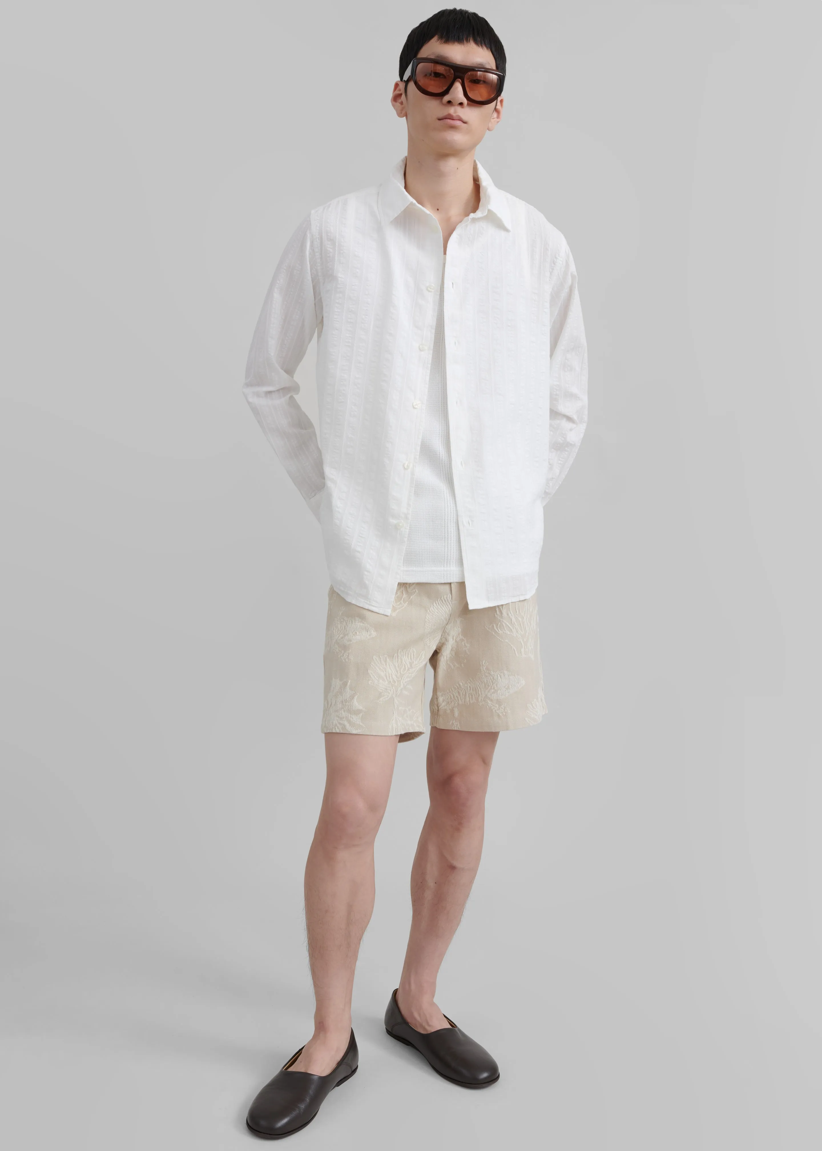 Samsøe Samsøe Sajabari Shorts - Desert Fossil sold by Frankie Shop product image thumbnail 3