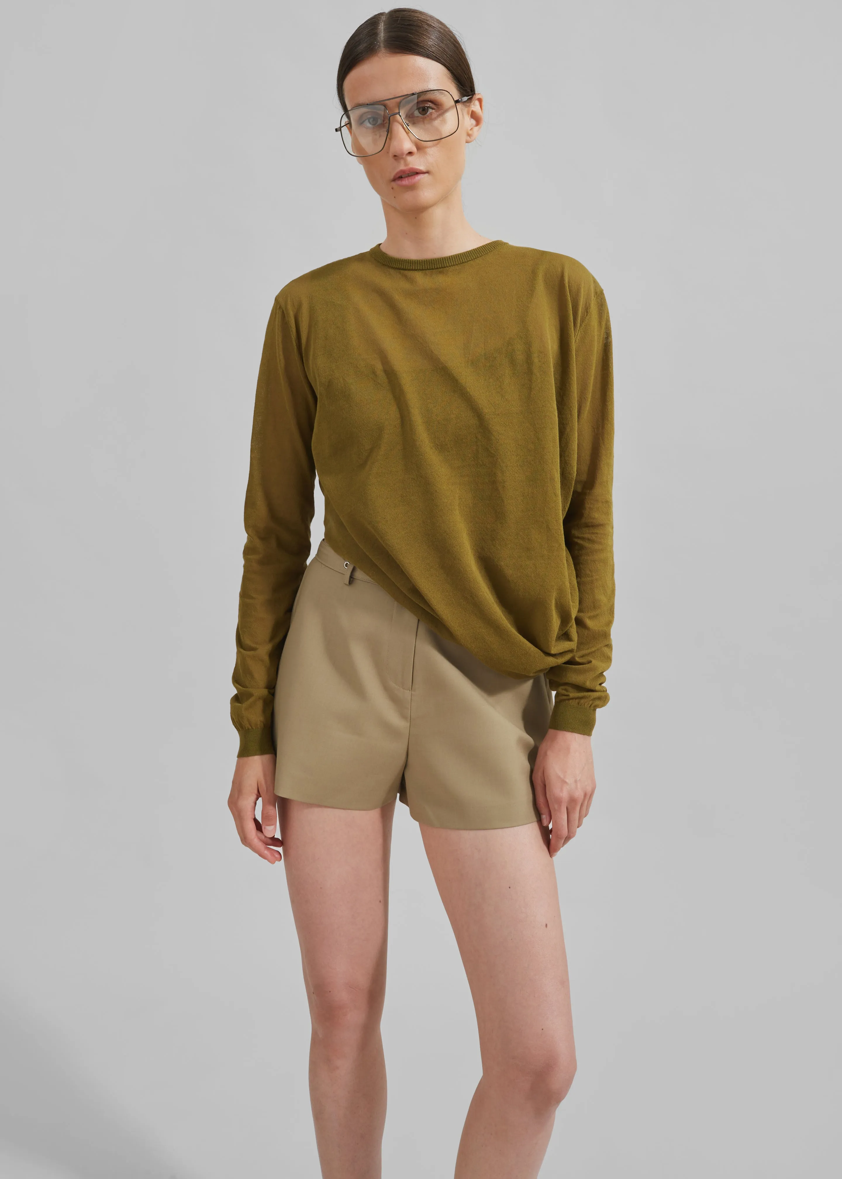 Christopher Esber Slide Long Sleeve Top - Olive sold by Frankie Shop product image thumbnail 5