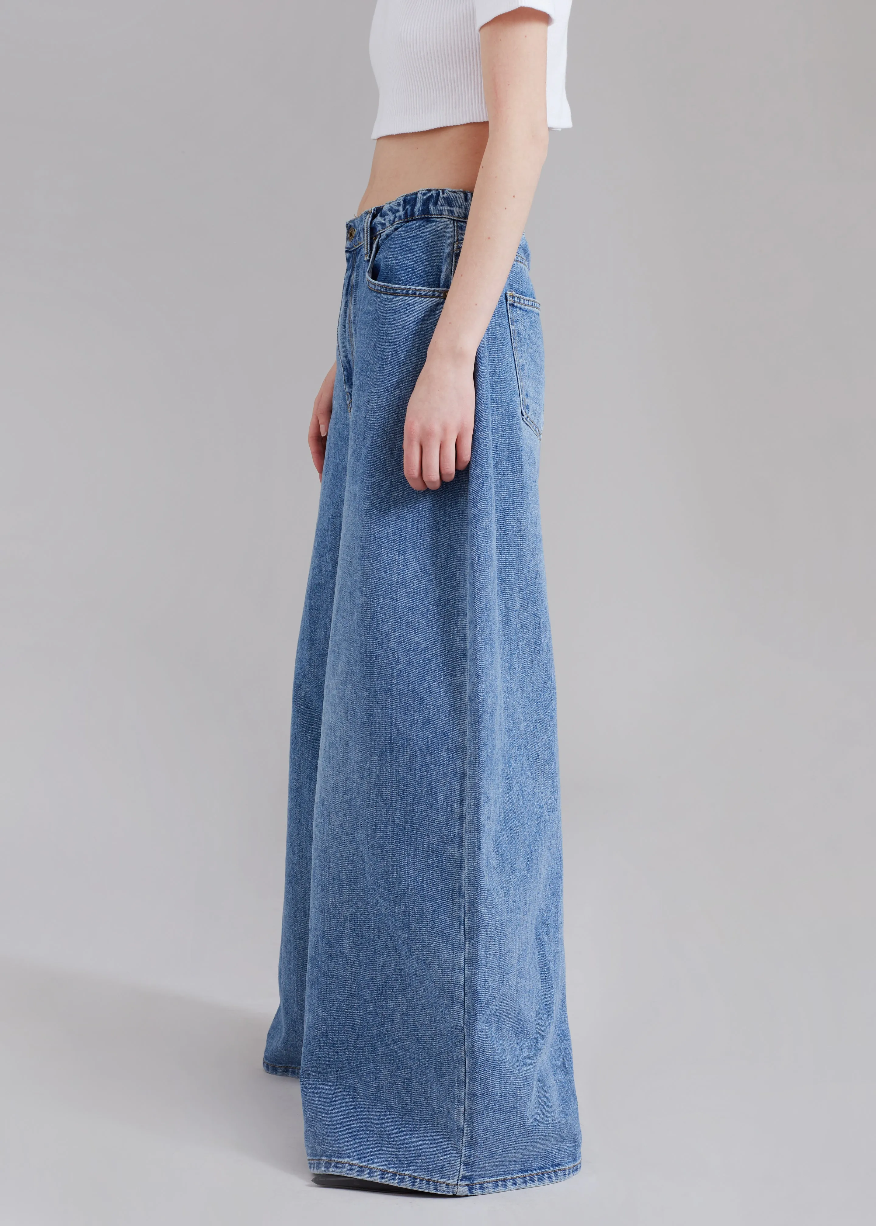 Sasha Wide Leg Jeans - Worn Wash | Parallel