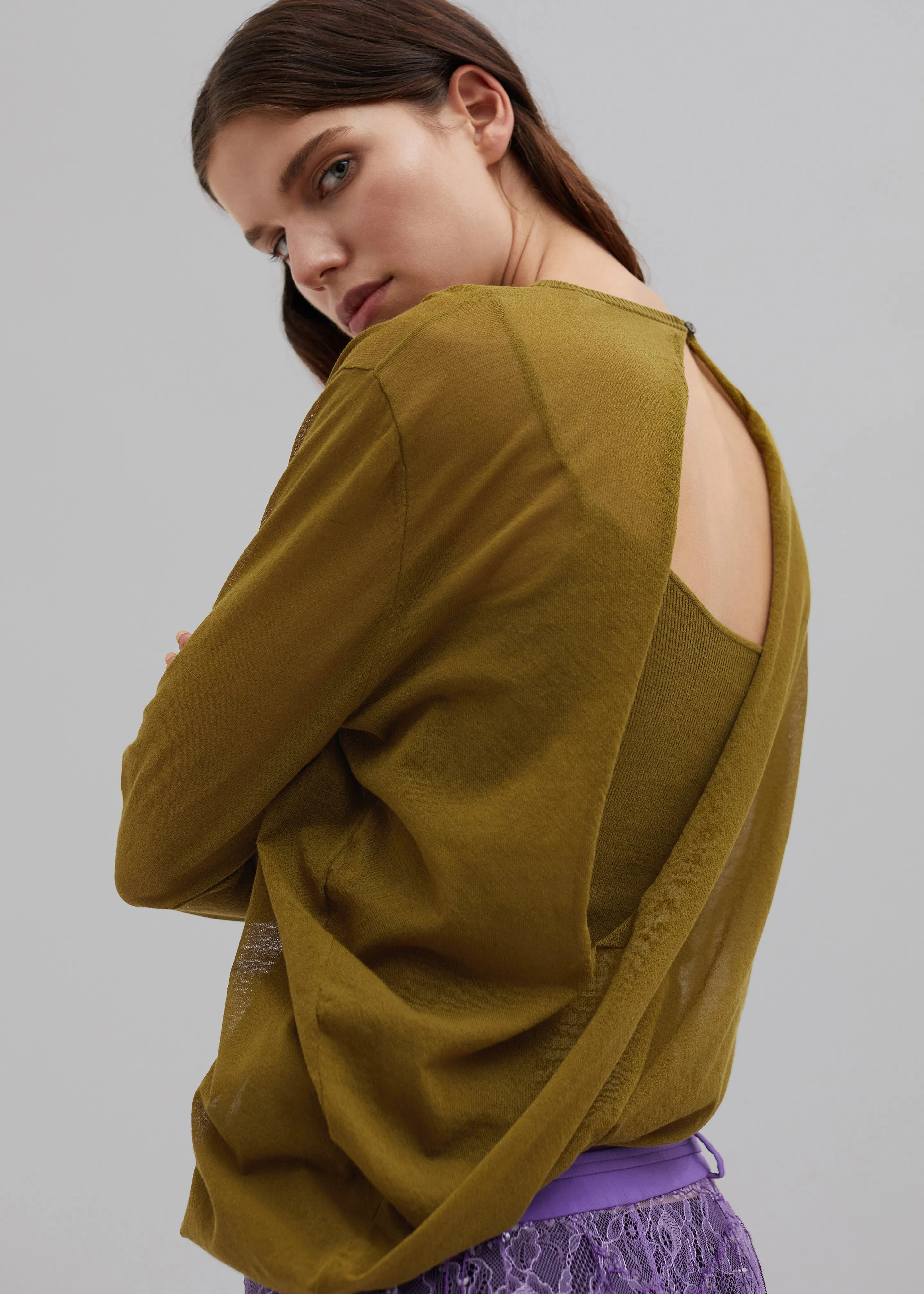 Christopher Esber Slide Long Sleeve Top - Olive sold by Frankie Shop product image thumbnail 2
