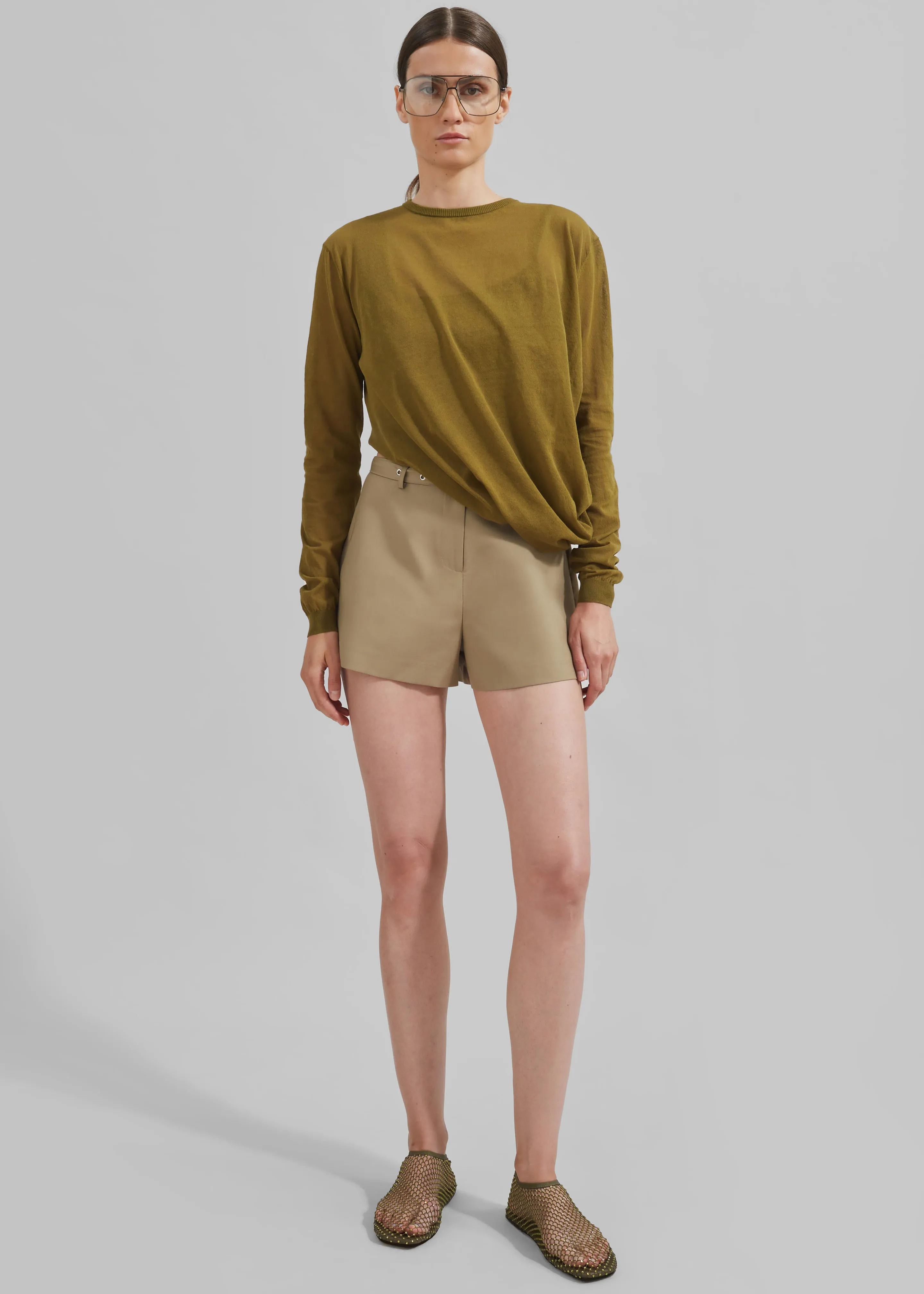 Christopher Esber Slide Long Sleeve Top - Olive sold by Frankie Shop product image thumbnail 4