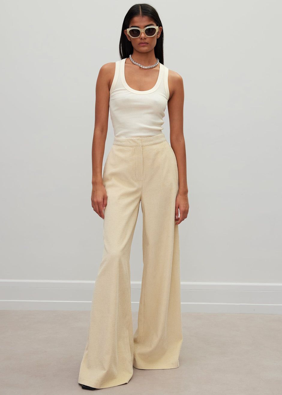 Róhe Livia Trousers - Ivory sold by Frankie Shop