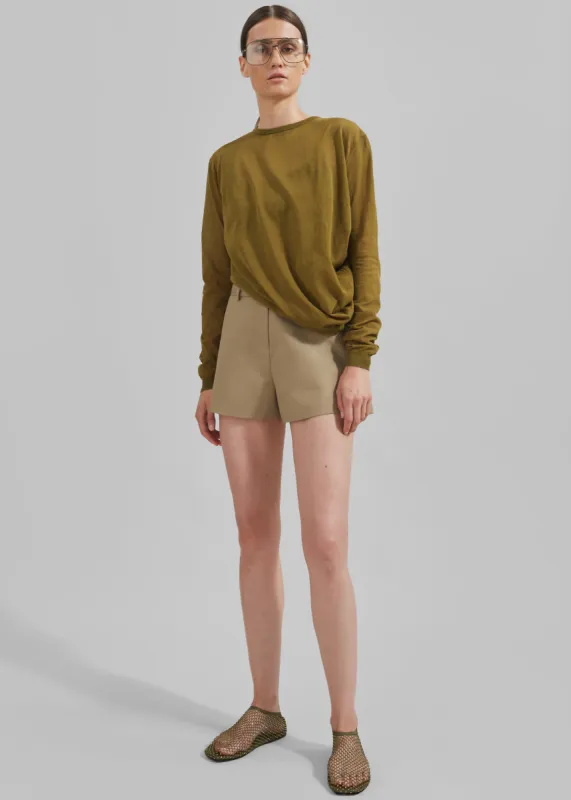 Christopher Esber Slide Long Sleeve Top - Olive sold by Frankie Shop