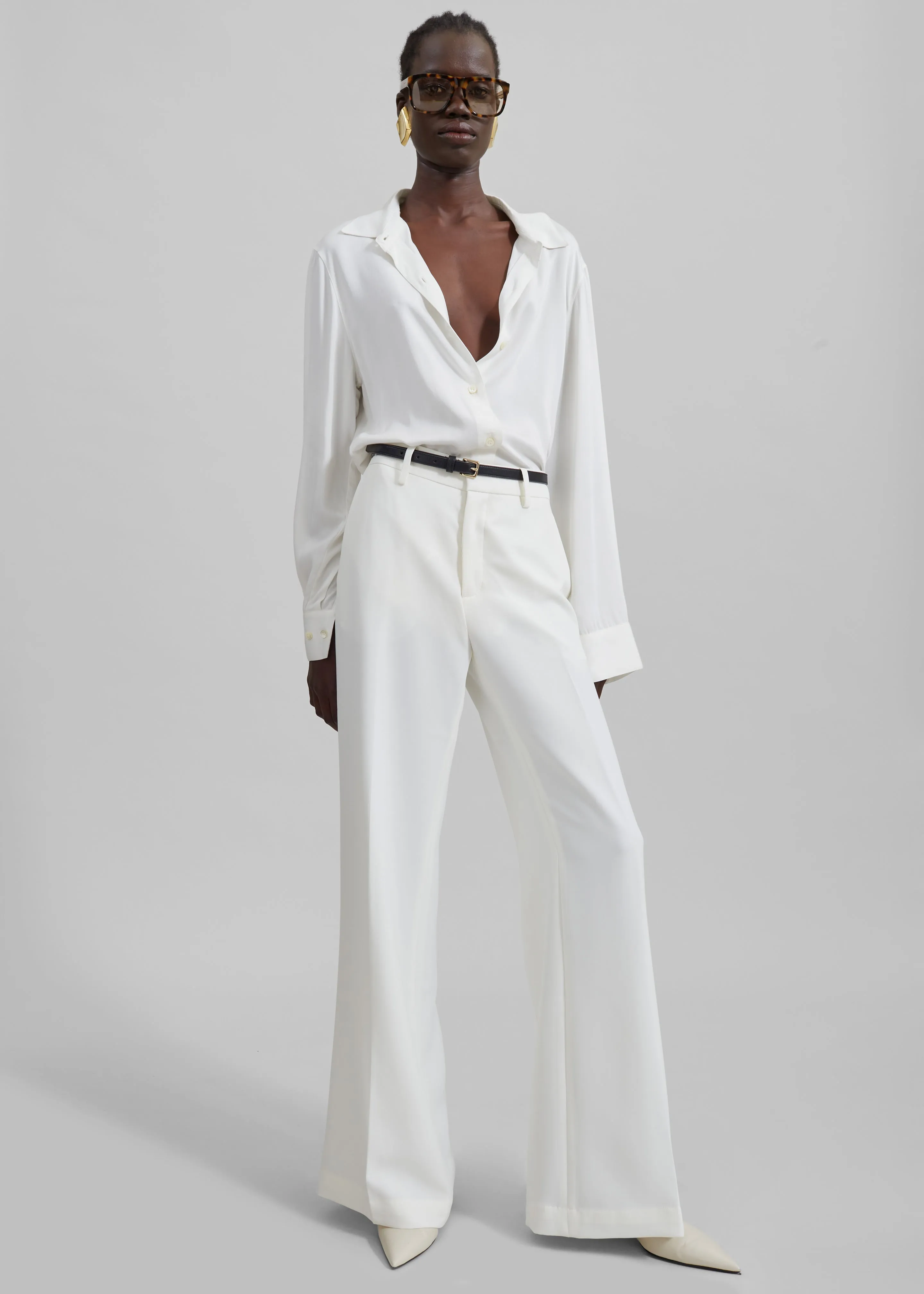 Katie Flared Pants - Ivory sold by Frankie Shop