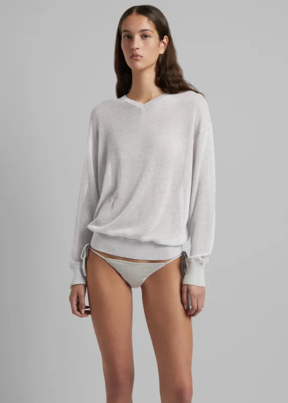 Christopher Esber Djuno Knit Sweater - Grey Melange made by Christopher Esber