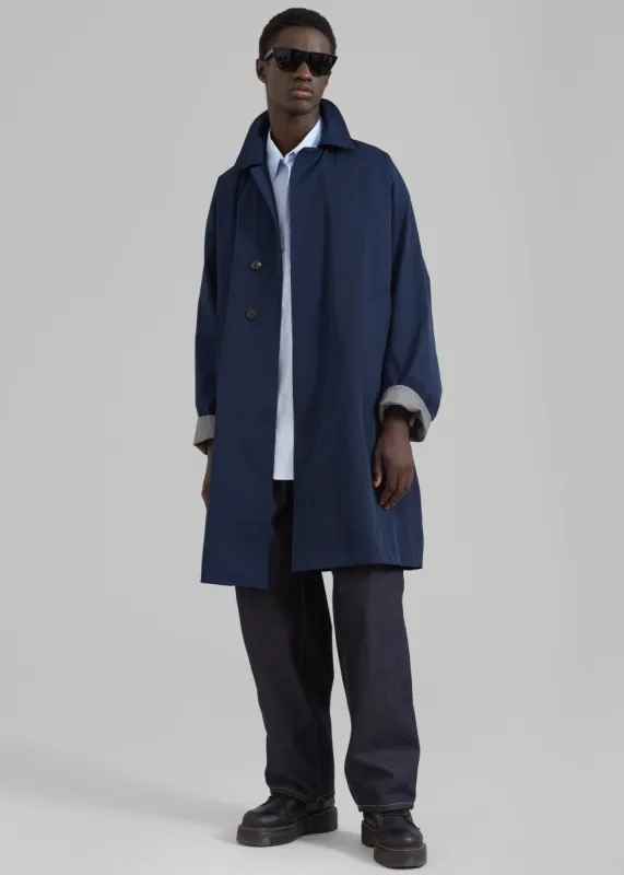 Peter Trench Coat - Navy made by Frankie Shop