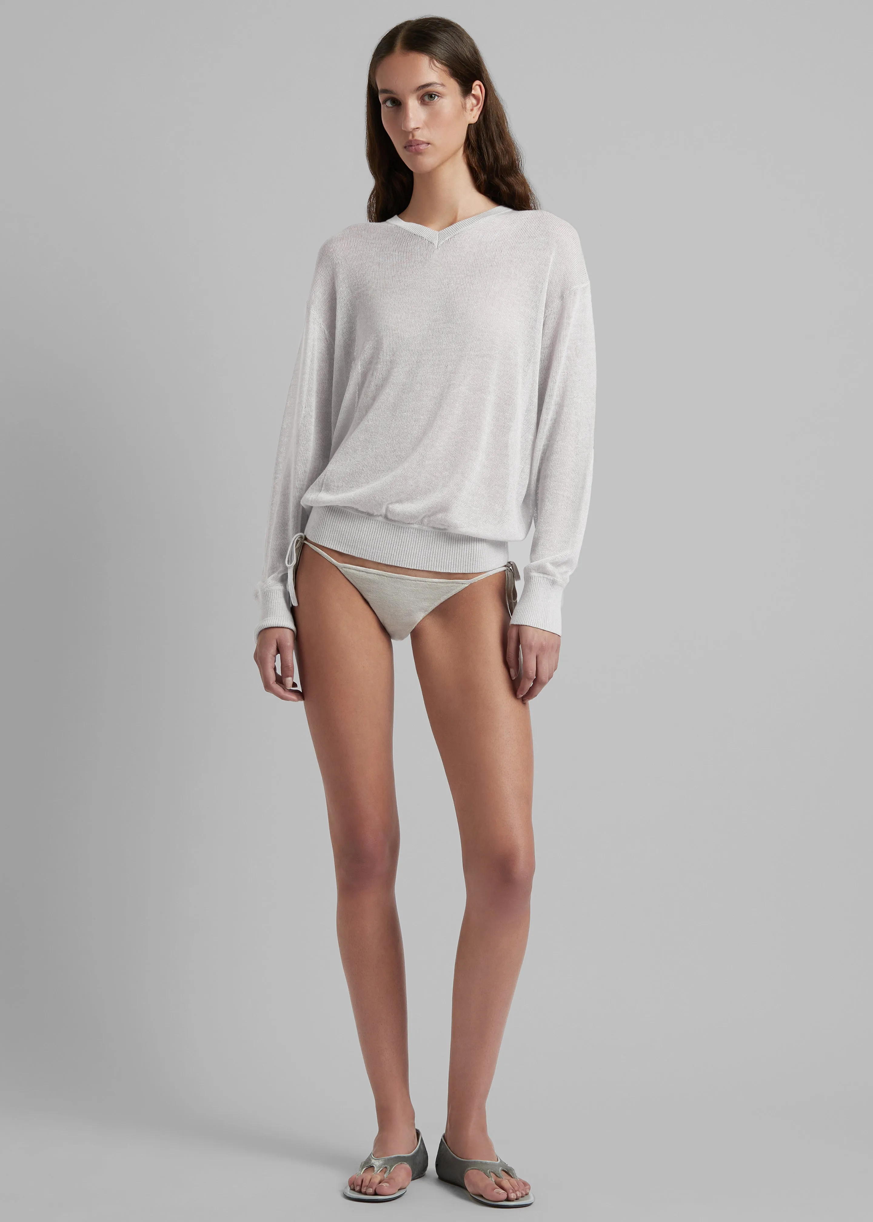 Christopher Esber Djuno Knit Sweater - Grey Melange sold by Frankie Shop product image thumbnail 5