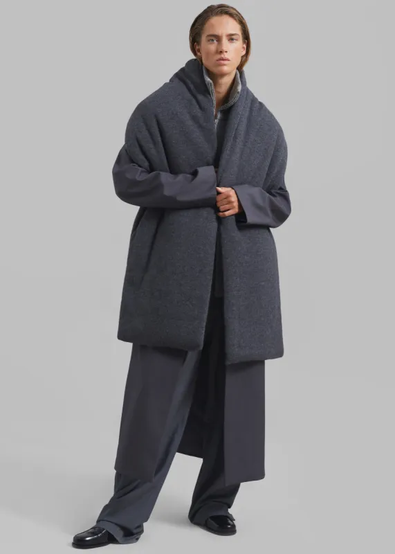 Loulou Studio Holt Cashmere Scarf - Anthracite Melange sold by Frankie Shop