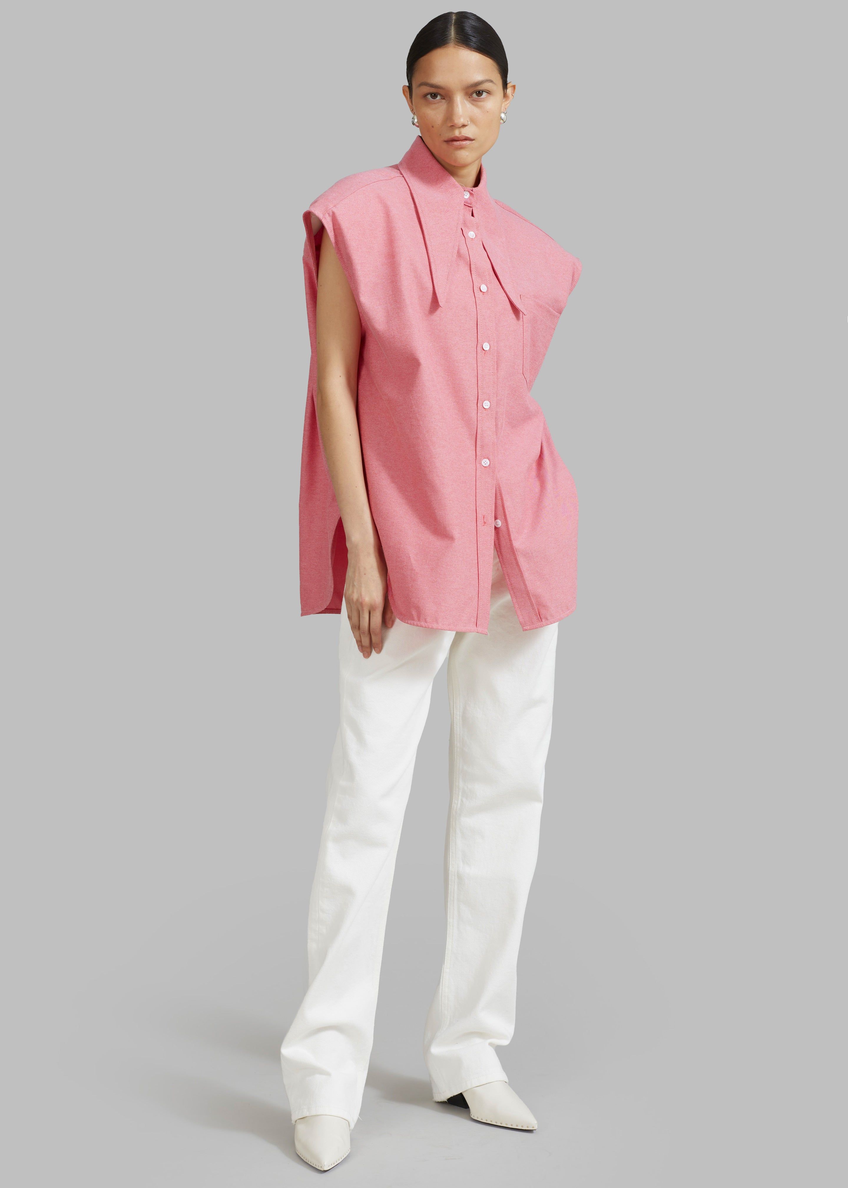 Aiden Long Collar Shirt - Rose sold by Frankie Shop