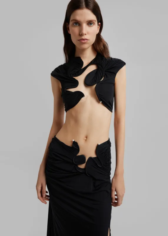 Christopher Esber Venus Crop Top - Black sold by Frankie Shop