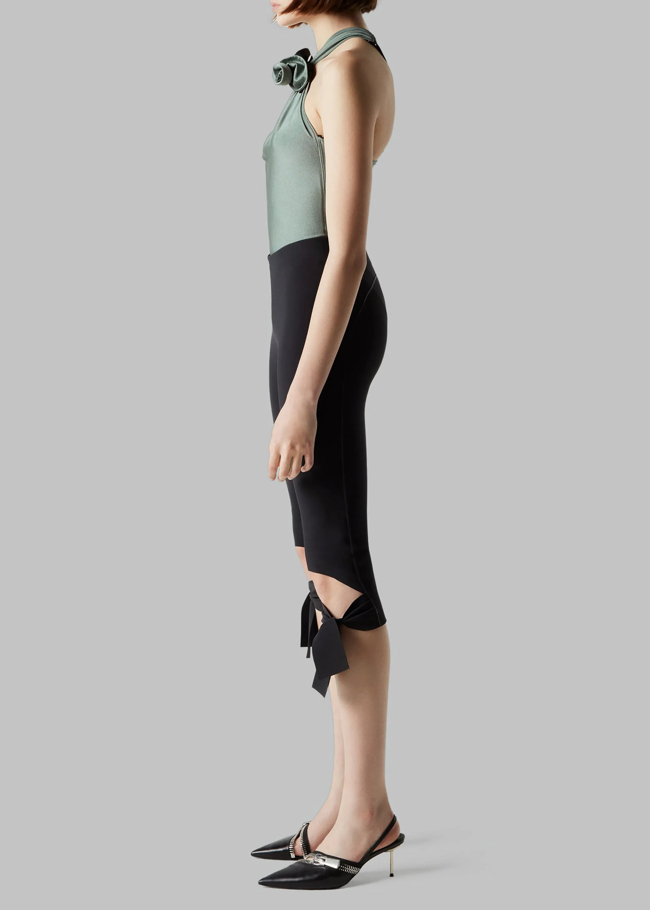 Coperni Crossover Flower Bodysuit - Sage Green sold by Frankie Shop product image thumbnail 3