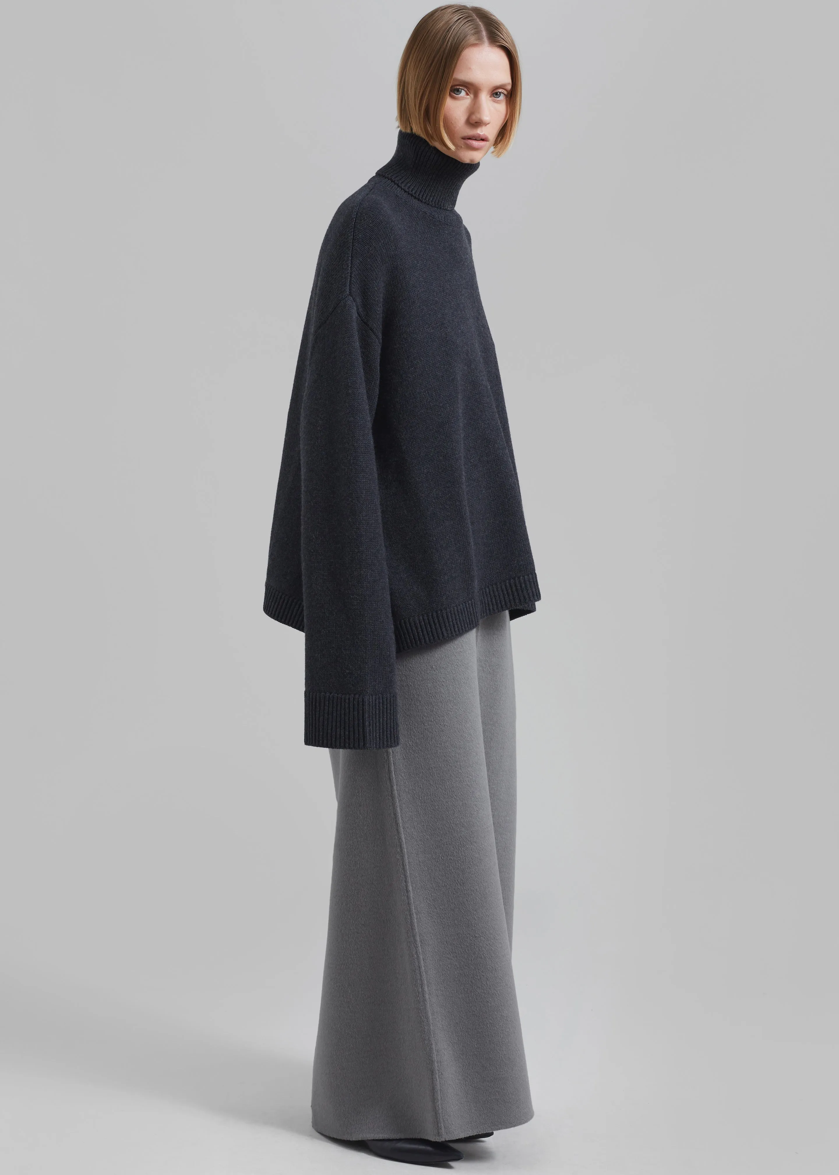 Rhea Trapeze Turtleneck - Charcoal sold by Frankie Shop